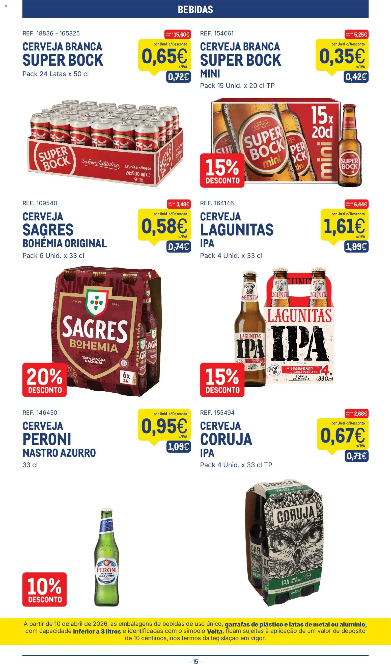 Makro Folheto │ válido de 19.05.2026 | Página: 15 | Produtos: Super bock, Cerveja