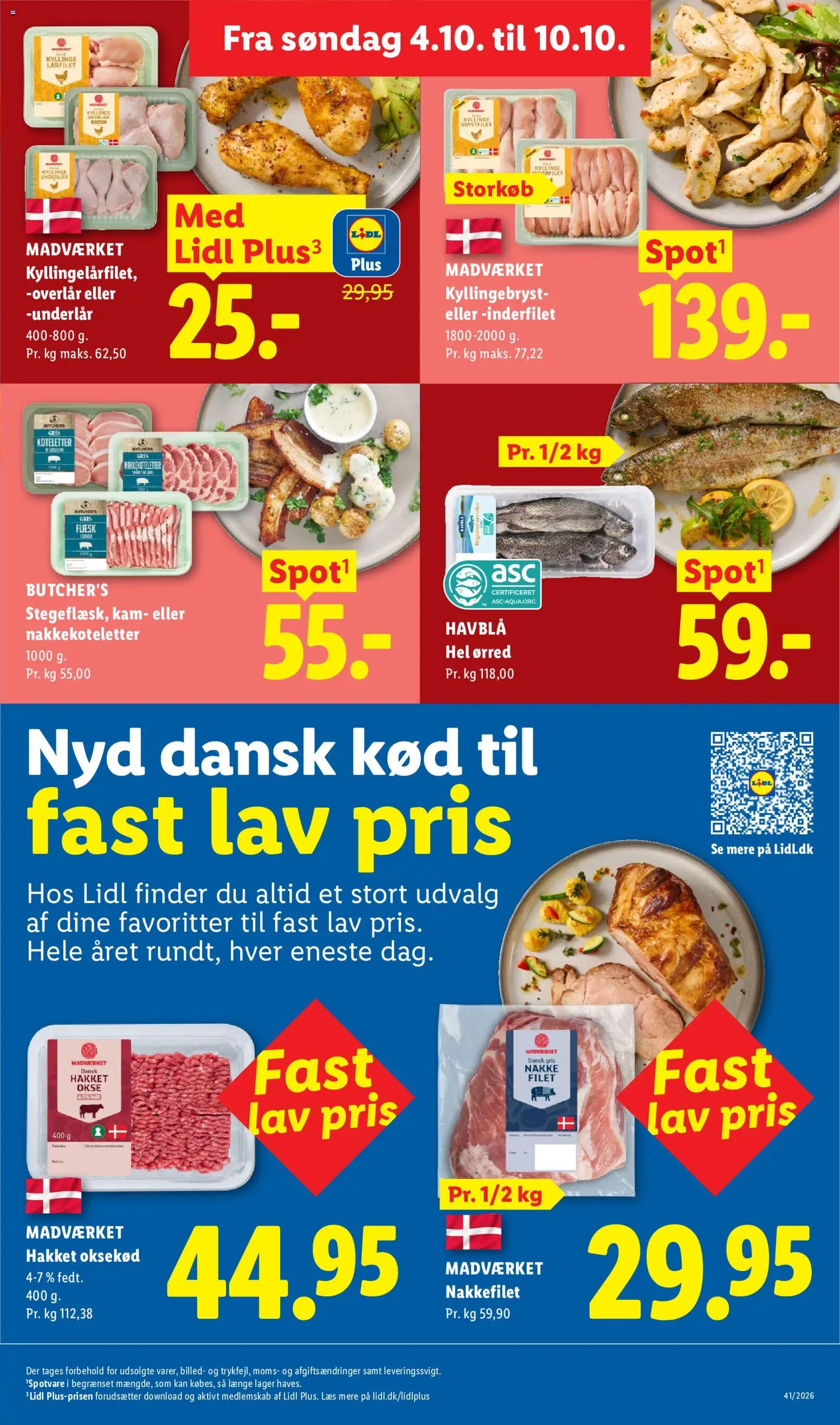 Lidl tilbudsavis – gyldig fra 04/10/2026 | Side: 5 | Produkter: Koteletter, Oksekød, Ørred, Søm