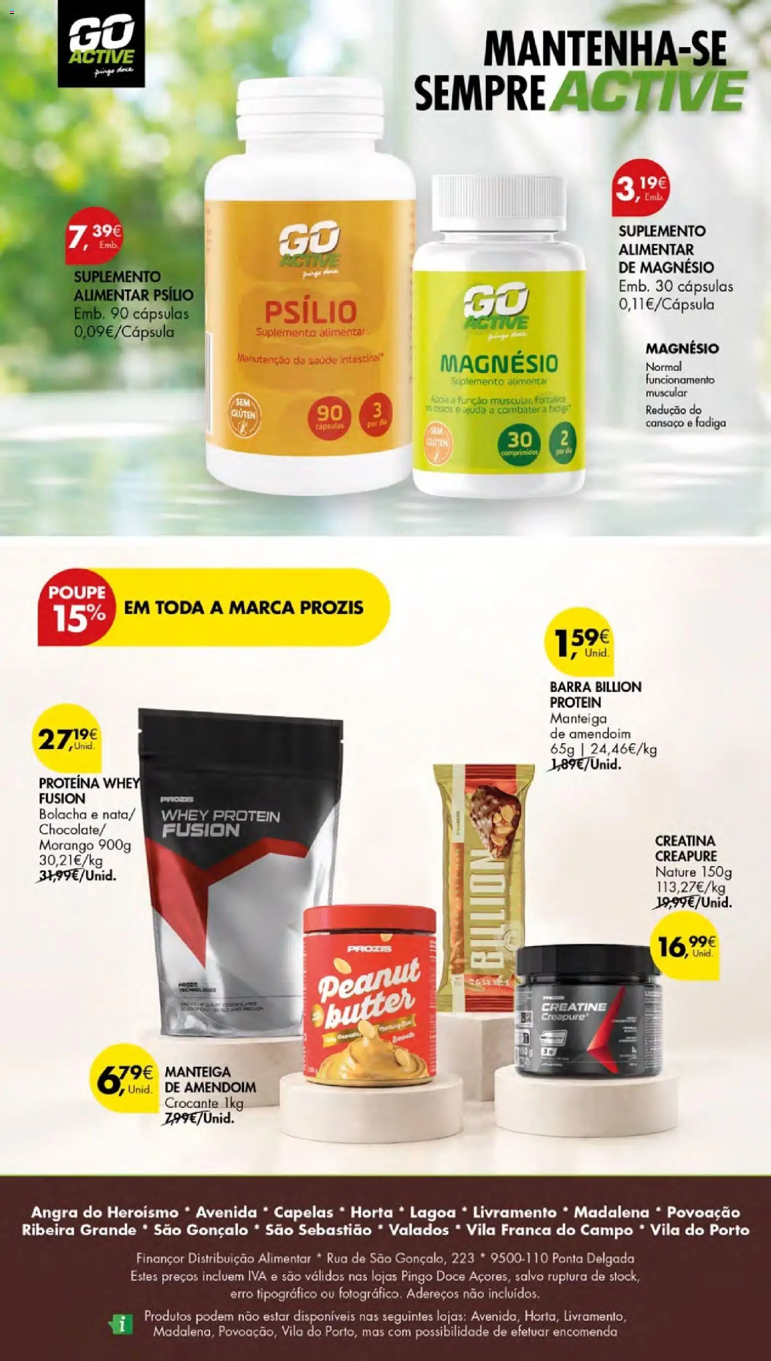 Pingo Doce folheto Escolhas Equilibradas Açores │ válido de 22/10/2026 | Página: 16 | Produtos: Proteína Whey, Cápsulas, Whey protein, Proteina