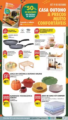 Pré-visualização Pingo Doce Poupe Esta Semana Lojas Grandes válido de 22/09/2026 | Página: 45 | Produtos: Jogo de cama, Cama, Prateleira, Organizador