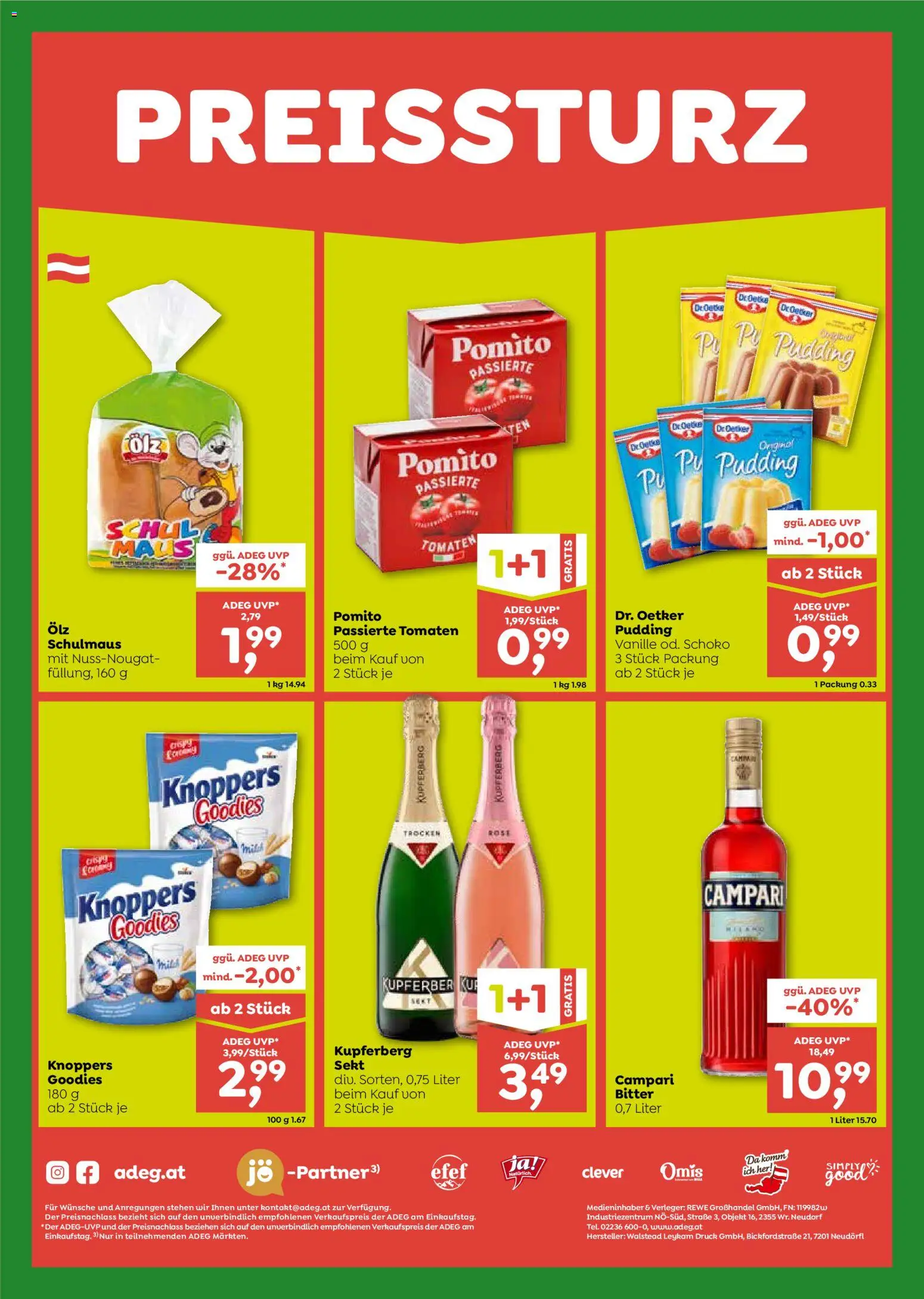 ADEG Flugblatt gültig ab 15.10.2026 | Seite: 8 | Produkte: Campari, Vanille, Maus, Tomaten