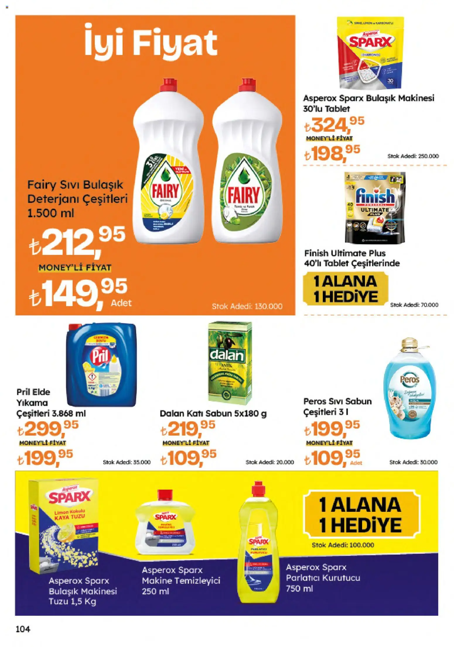Migros Katalog - Migroskop - 04.06.2026 tarihinden itibaren geçerlidir | Sayfa: 104 | Ürünler: Bulaşık deterjanı, Parlatıcı, Limon, Kurutucu