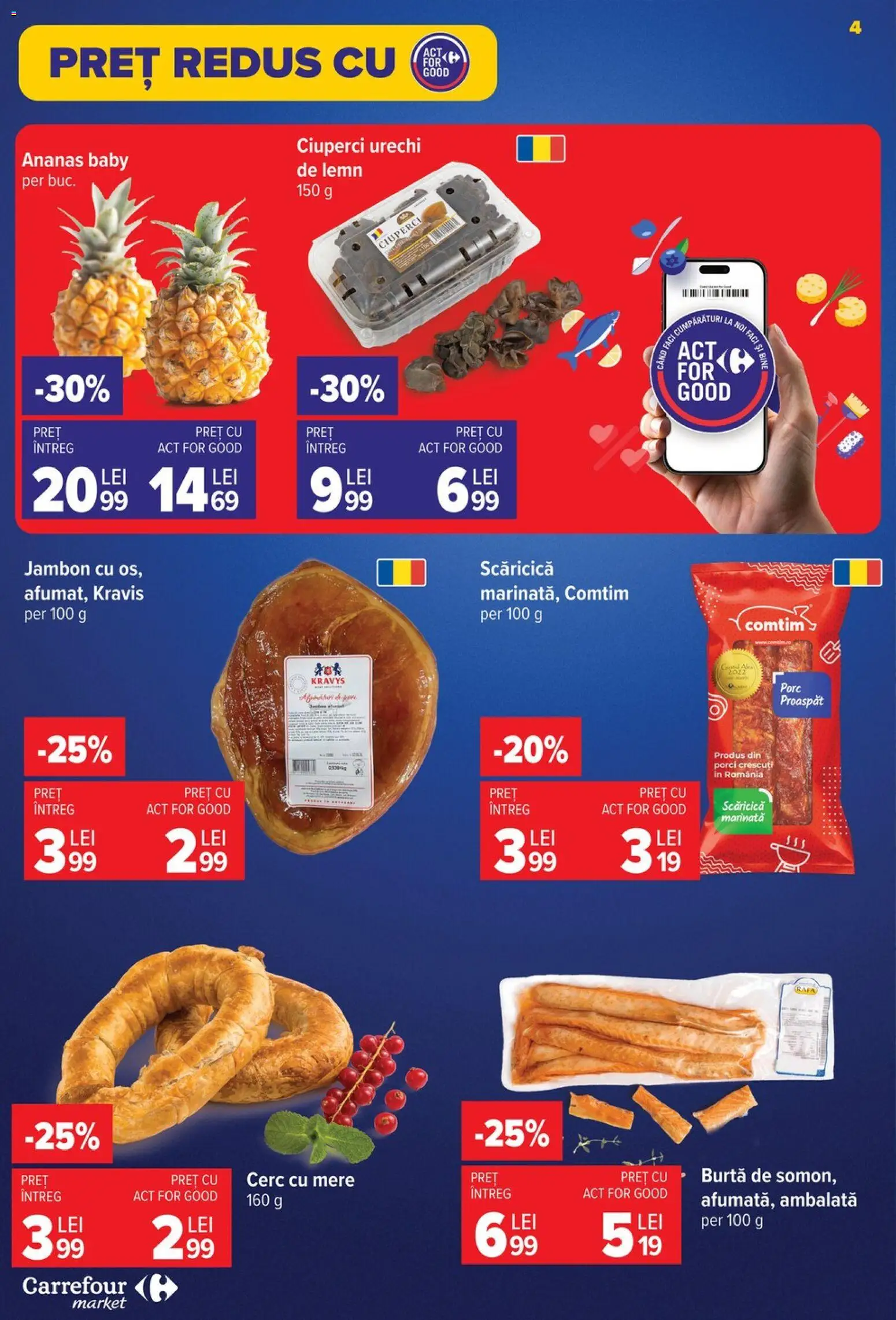 Noul catalog Carrefour – valabil de la 17.06.2026 | Pagină: 3 | Produse: Ciuperci, Mere, Ananas