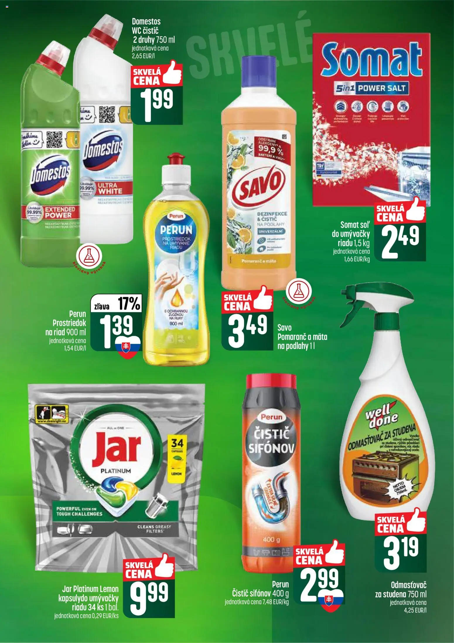Nové COOP Jednota akcie – leták je platný od 07.05.2026 | Strana: 55 | Produkty: Wc, Savo, Domestos, Jar