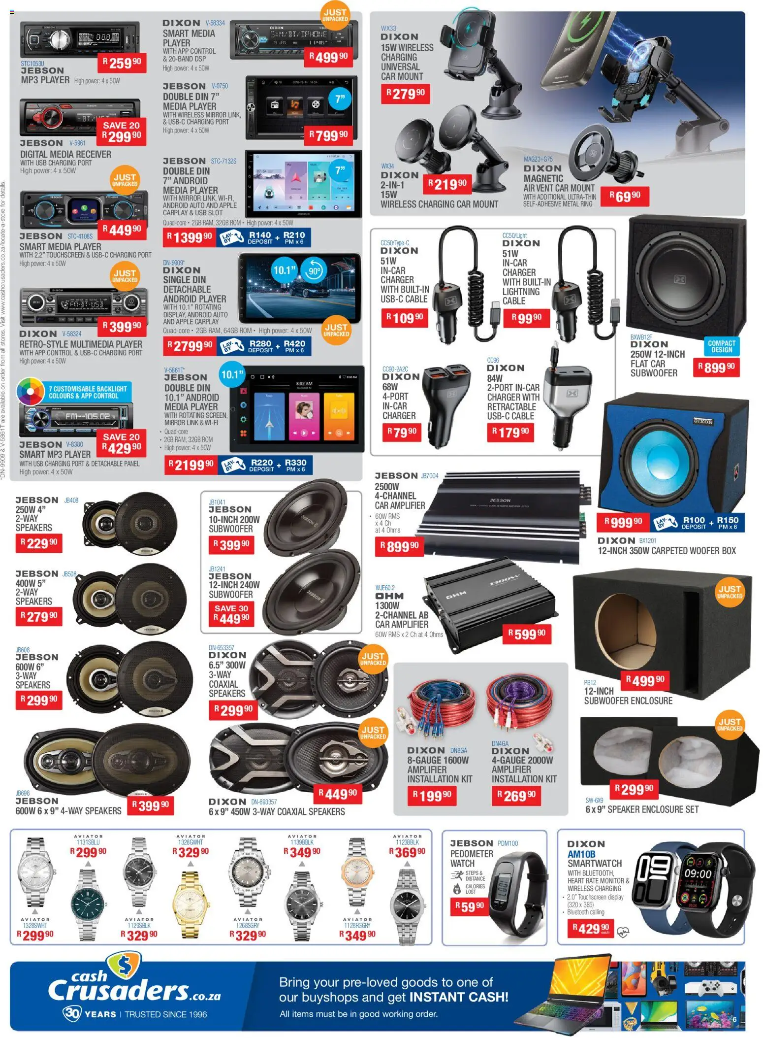 New Cash Crusaders catalogue – valid from 15.05.2026 | Page: 6 | Products: Monitor, Multimedia player, Box, Charger