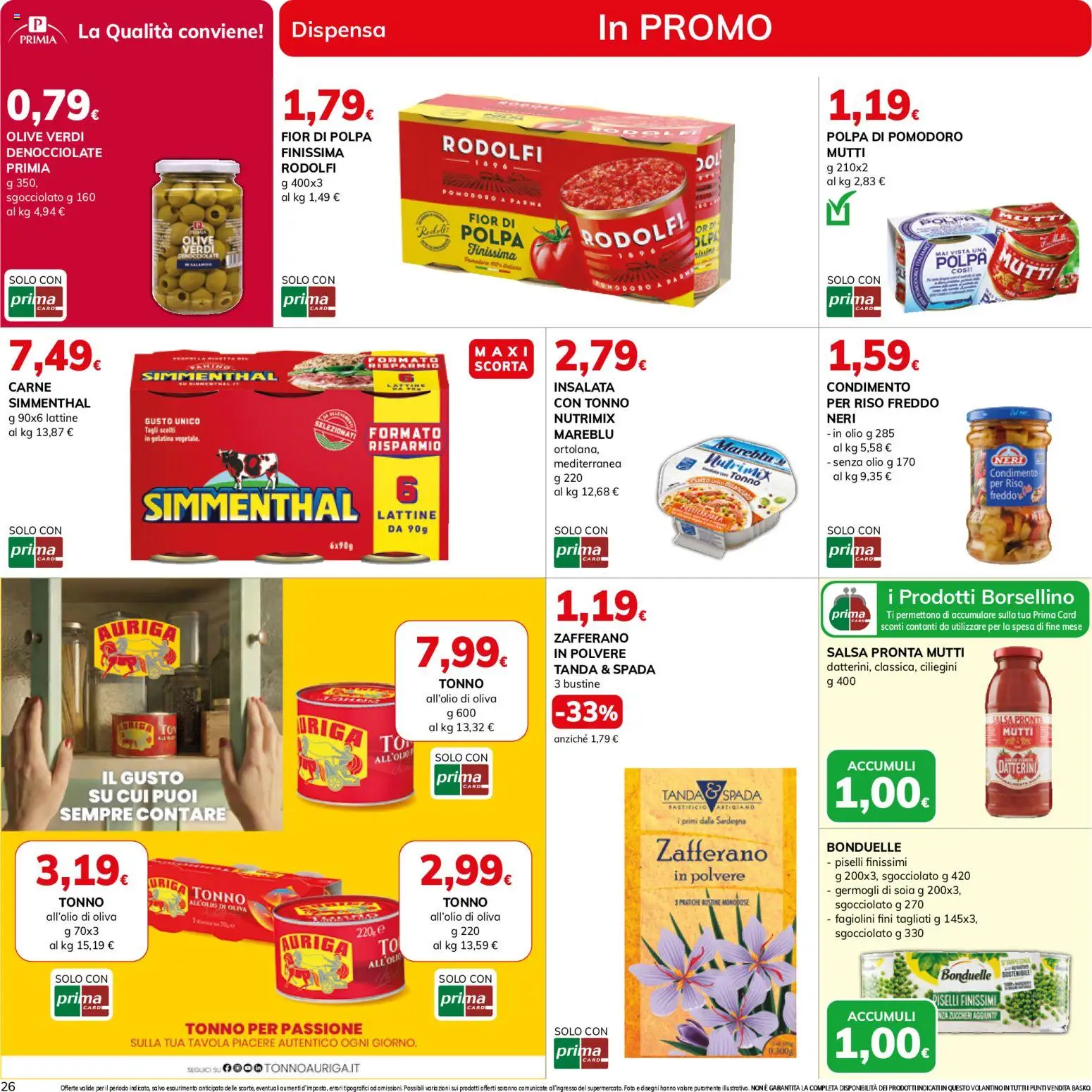 Volantino Basko del 07.05.2026 | Pagina: 26 | Prodotti: Salsa, Pomodoro, Olio, Piselli
