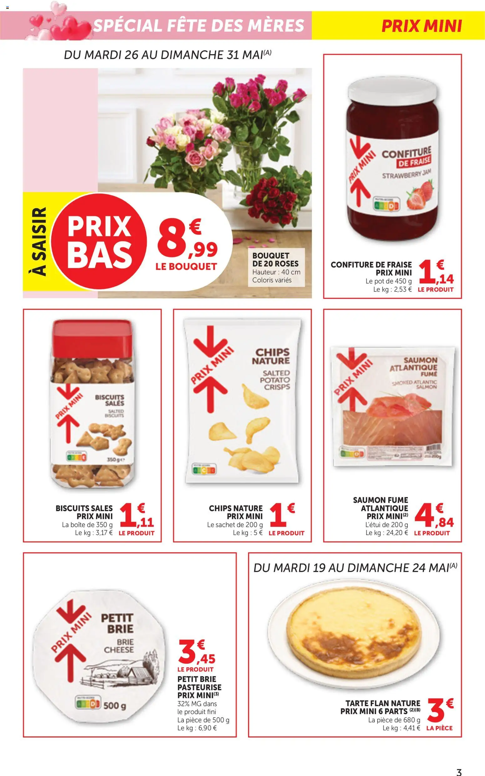 {H1} | Page: 3 | Produits: Saumon fumé, Chips, Brie, Saumon