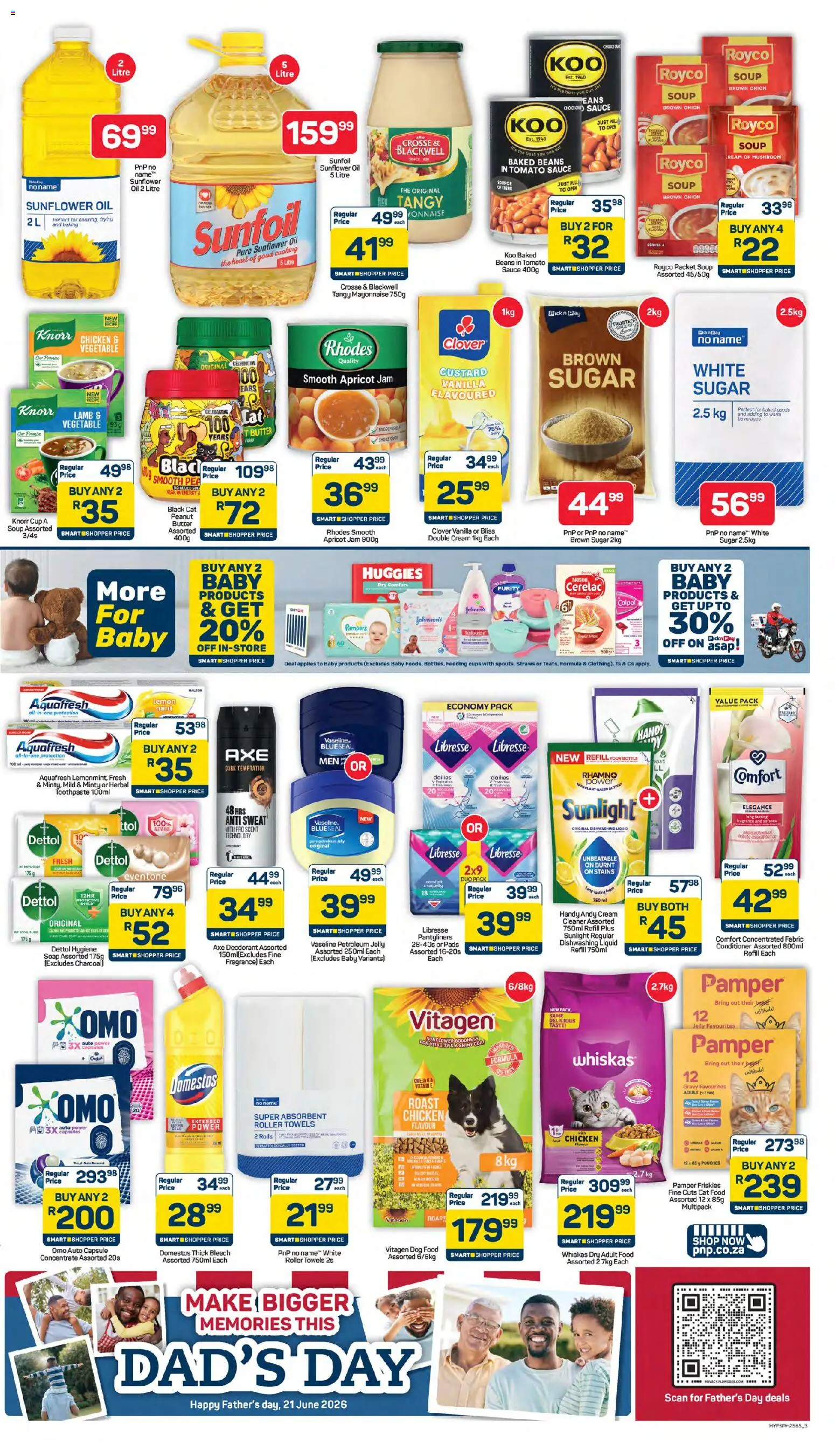 New Pick n Pay catalogue – valid from 08.06.2026 | Page: 3 | Products: Butter, Cream, Toothpaste, Cat food