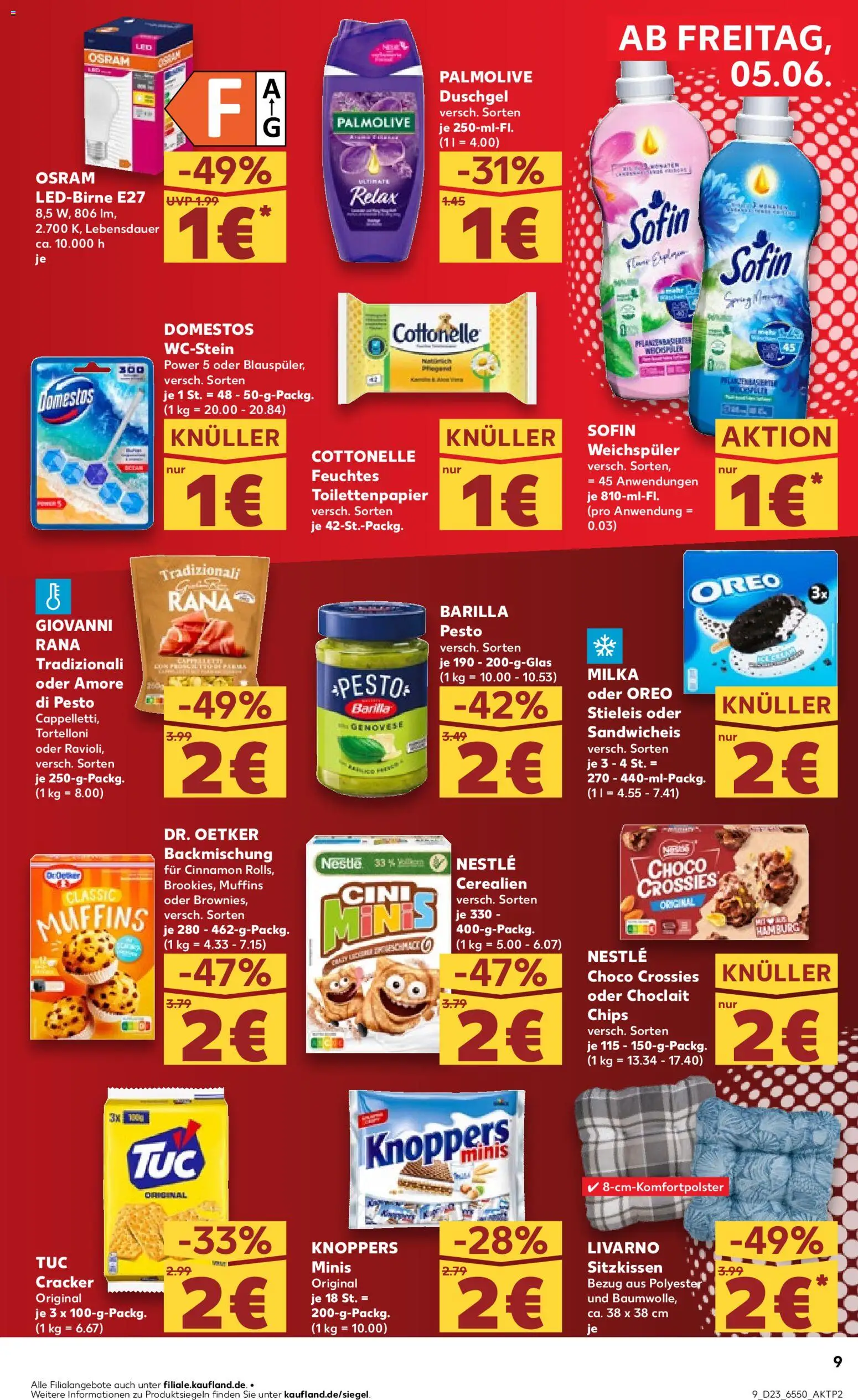 Kaufland Prospekt Hamburg – gültig ab 04.06.2026 | Seite: 9 | Produkte: Barilla, Duschgel, Weichspüler, Chips