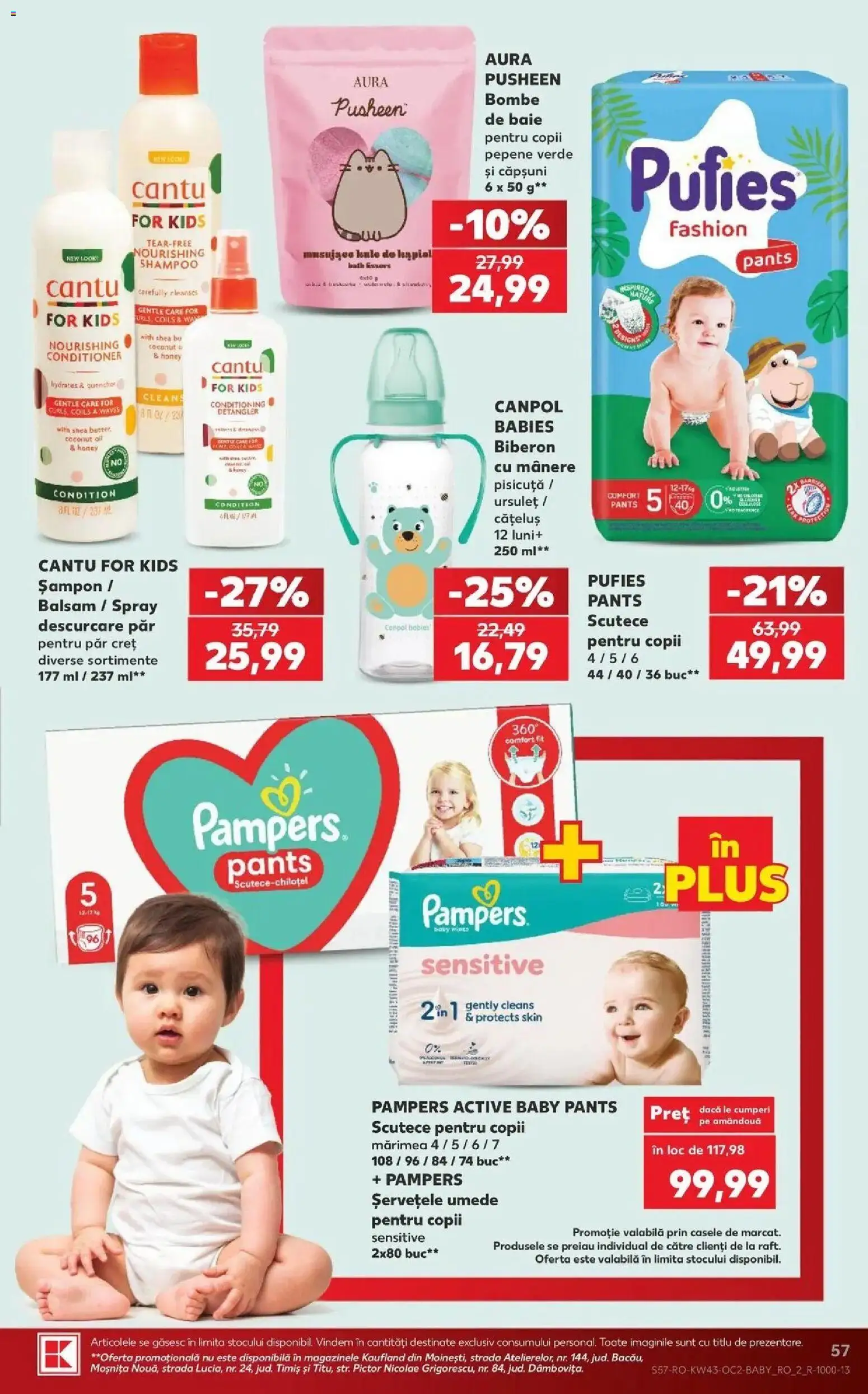Kaufland Carei 21.10.2026 - Revista si Oferta | Pagină: 57 | Produse: Baby, Scutece pentru copii, Șampon, Balsam