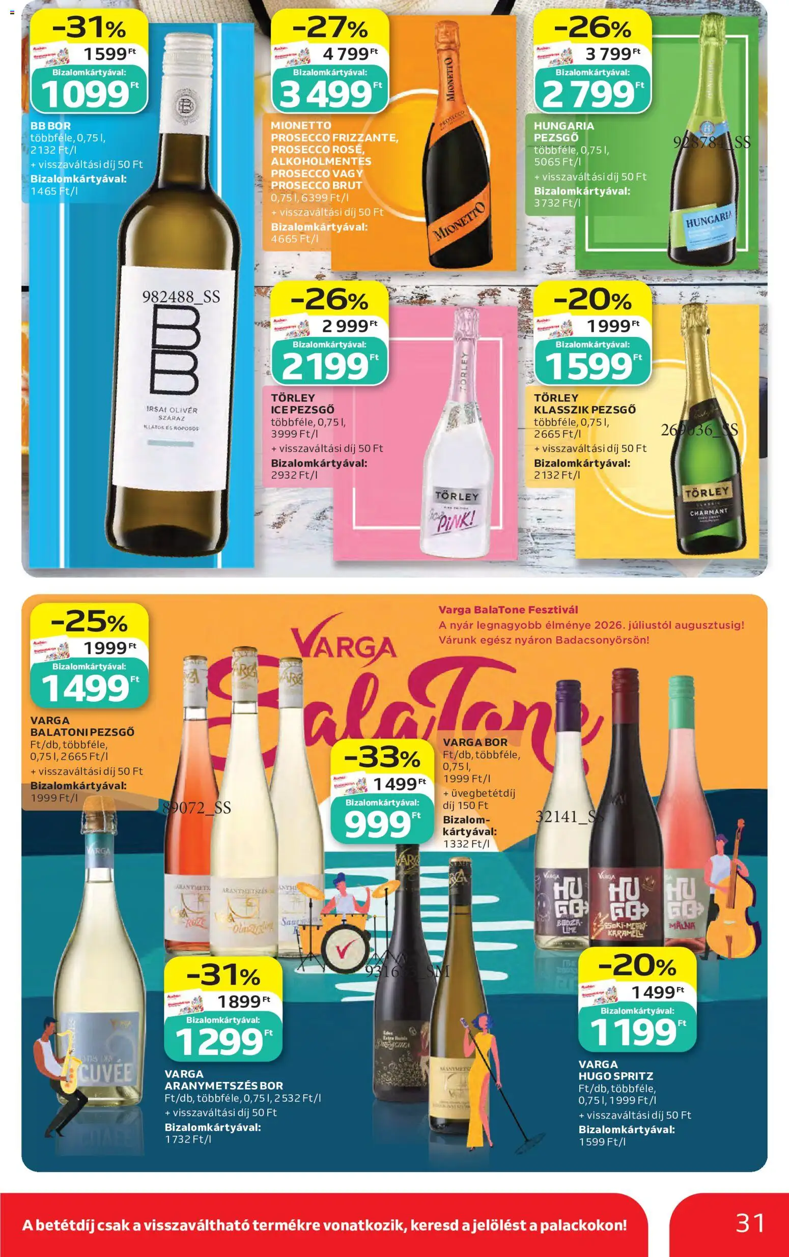 Auchan akciós ujság - amely érvényes a következő dátumtól: 2026.07.23. | Oldal: 31 | Termékek: Málna, Pezsgő, Bor