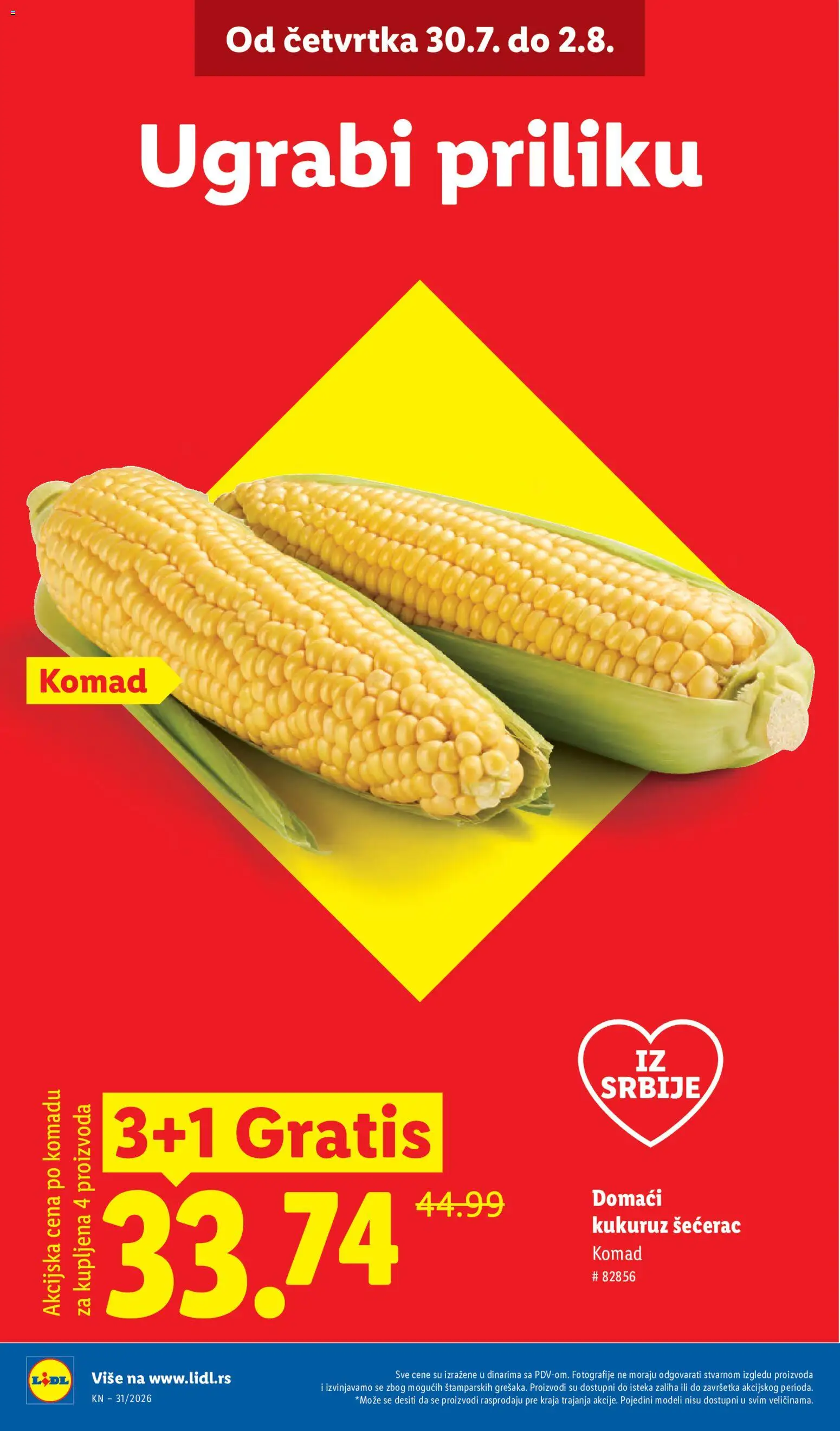 Lidl katalog - važi od 30.07.2026 | Strana: 2 | Proizvode: Kukuruz šećerac, Kukuruz