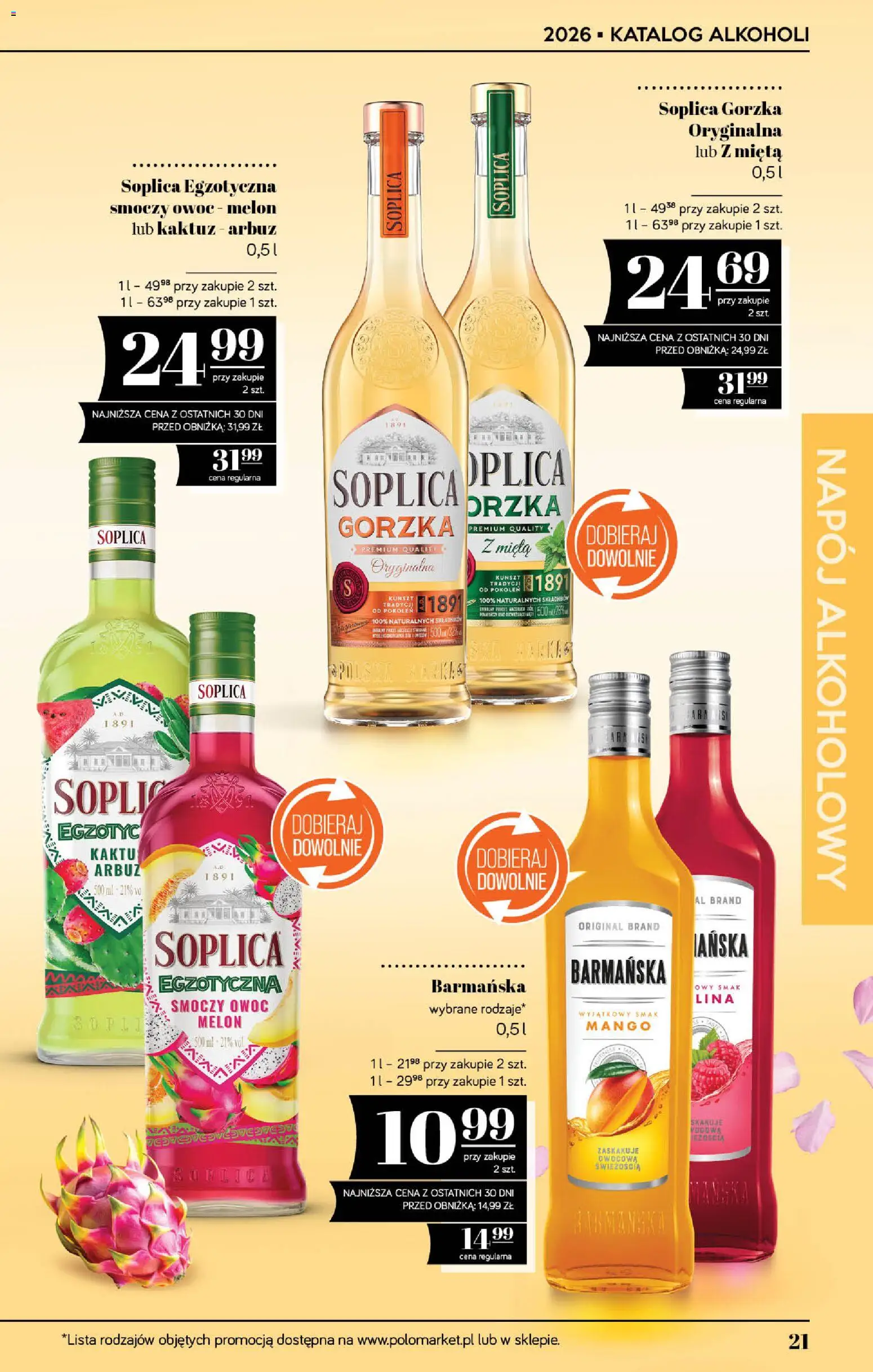 POLOmarket katalog - Alkoholi od 07.05.2026 | Strona: 21 | Produkty: Mango, Arbuz, Melon, Smoczy owoc