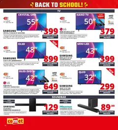 Anteprima del volantino Comet volantino valido a partire dal 10/09/2026 | Pagina: 24 | Prodotti: Soundbar, TV, Audio, Samsung