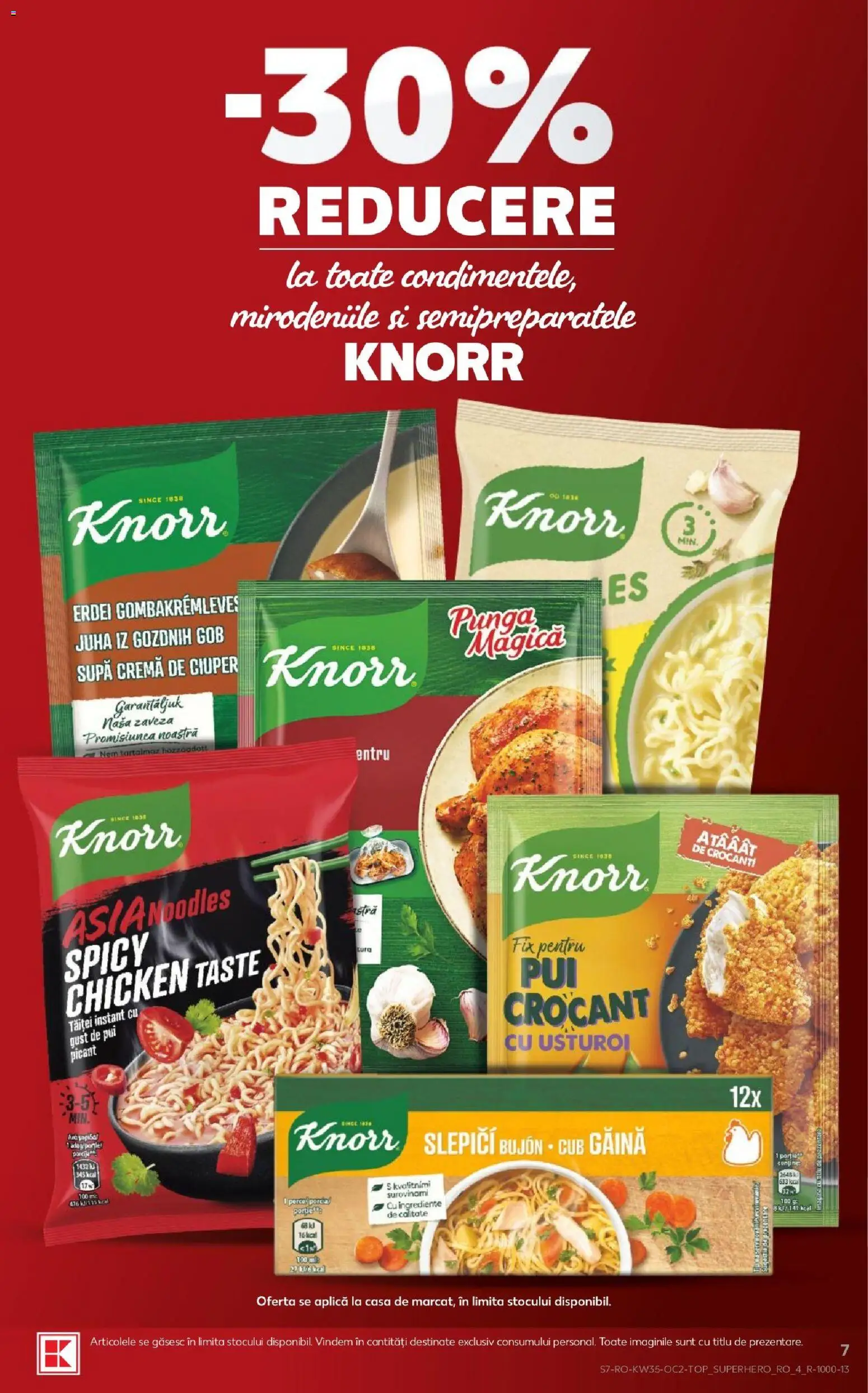 Noul catalog Kaufland – valabil de la 26.08.2026 | Pagină: 7 | Produse: Aplică, Pui, Cremă, Noodles