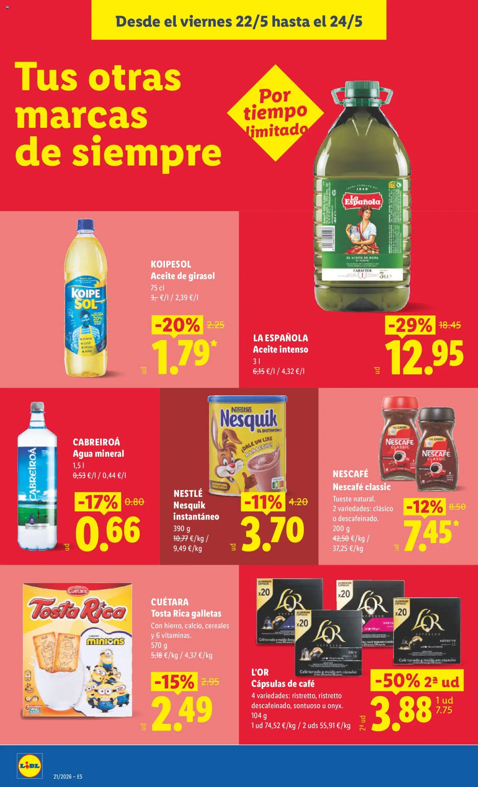 Lidl folleto │ válido desde el 18.05.2026 | Página: 42 | Productos: Leche, Aceite, Cereales, Aceite de girasol