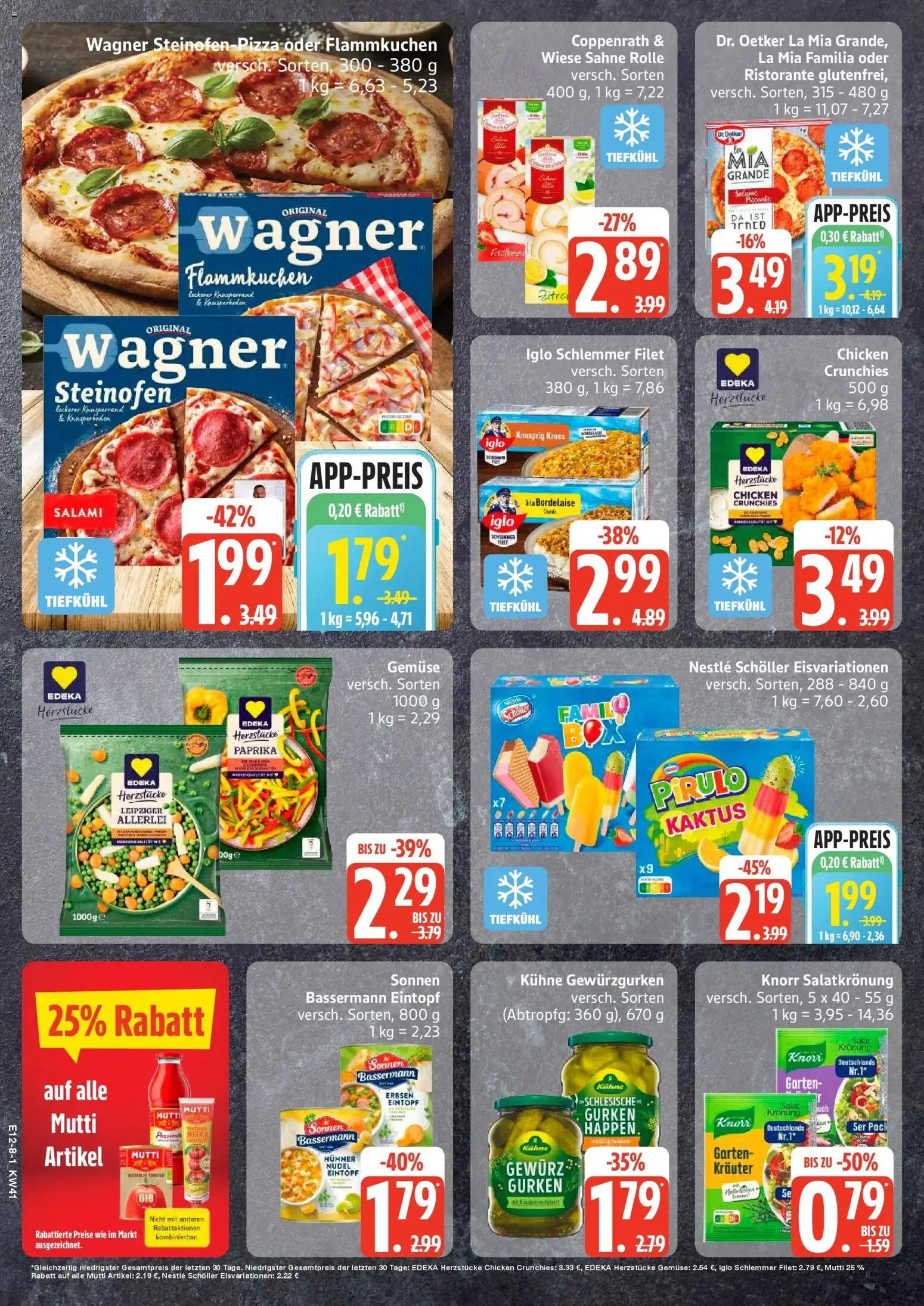 Edeka Prospekt Norderstedt (ab 05.10.2026) » Angebote Online | Seite: 8 | Produkte: Ristorante, Iglo, Pizza, Gurken