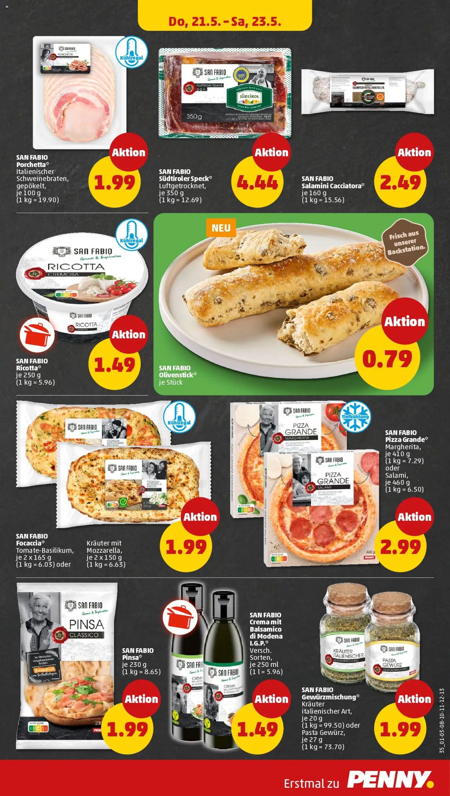 Penny Prospekt 	 – gültig ab 18.05.2026 | Seite: 37 | Produkte: Balsamico, Pasta, Salami, Pizza
