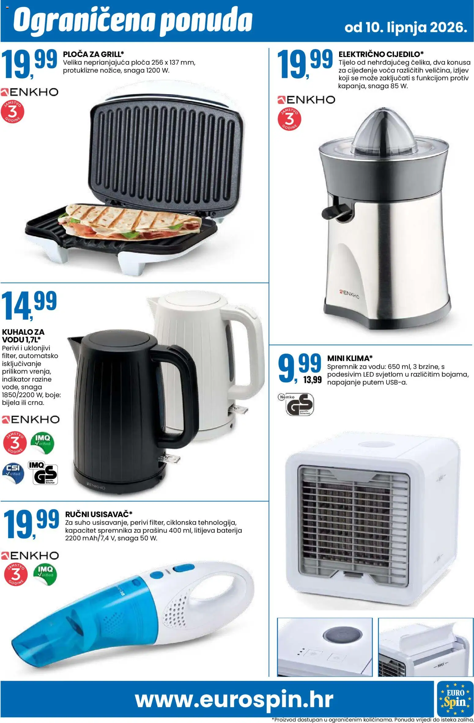 Eurospin katalog | vrijedi od 10.06.2026 | Stranica: 15 | Proizvodi: Kuhalo za vodu, Baterija