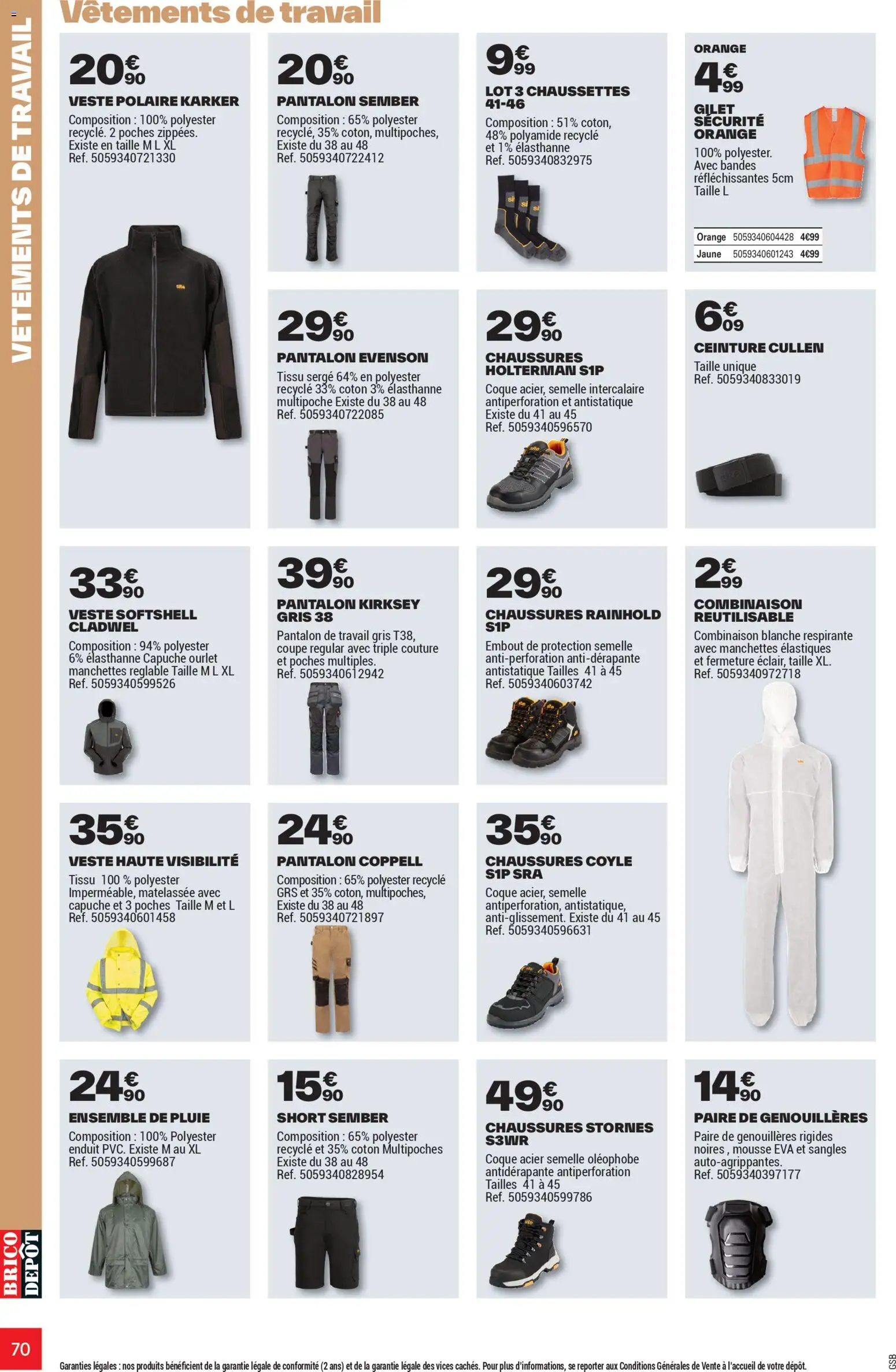 {H1} | Page: 70 | Produits: Ceinture, Orange, Pantalon, Pantalon de travail