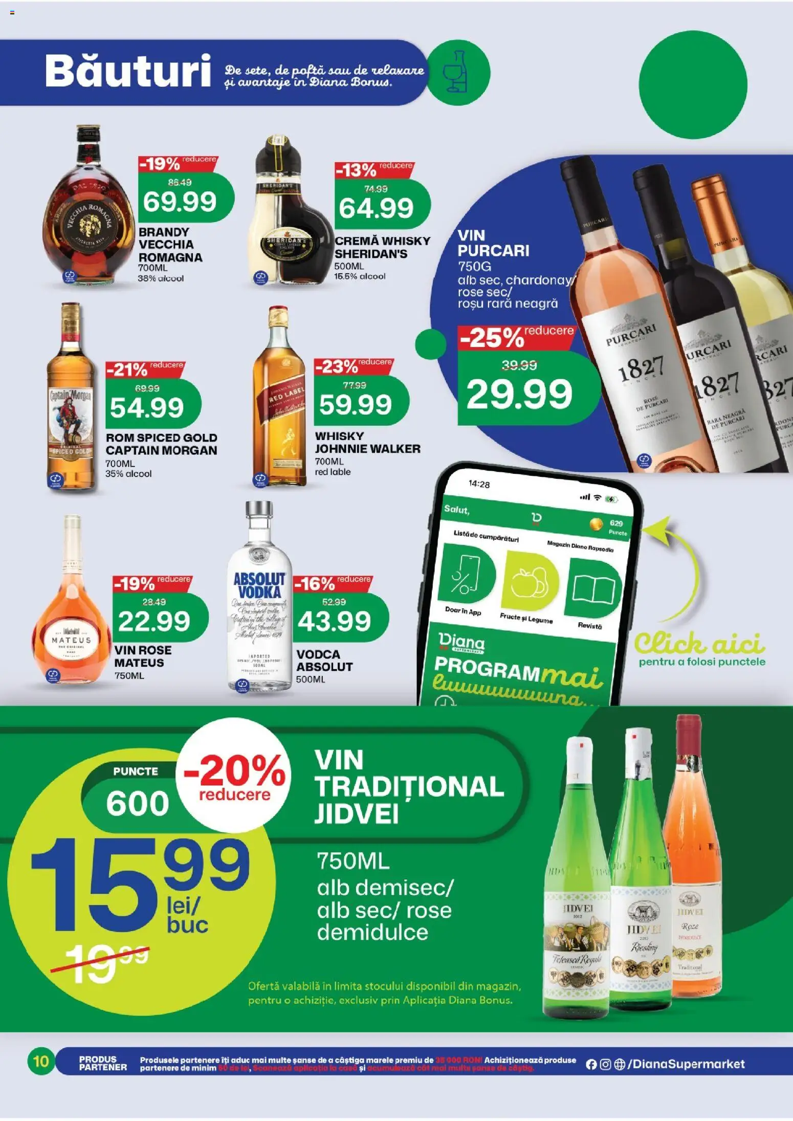 Noul catalog Diana – valabil de la 01.08.2026 | Pagină: 10 | Produse: Cremă, Rom, Vodka, Fructe