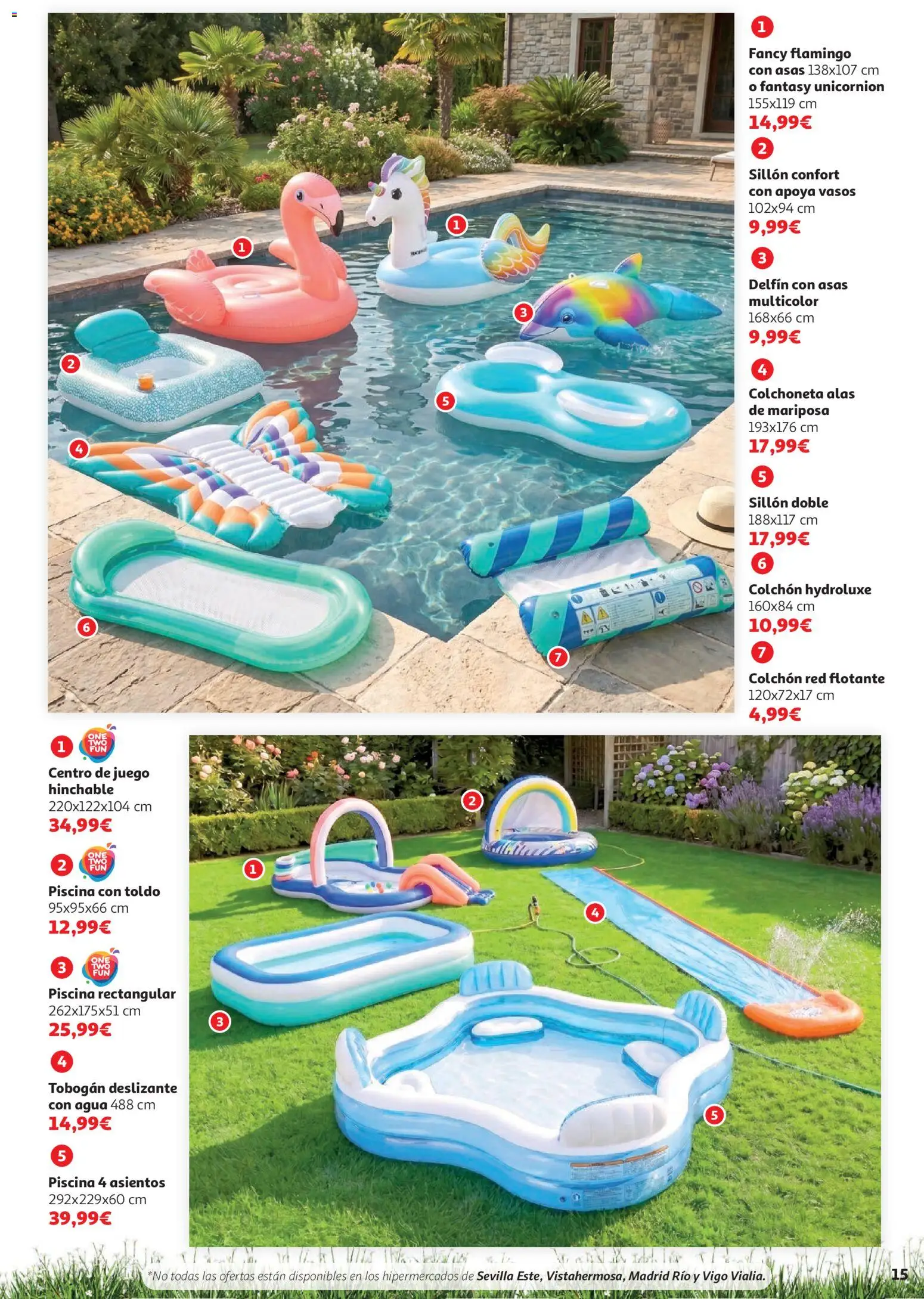 Alcampo Aire Libre HG │ válido desde el 28.05.2026 | Página: 15 | Productos: Vasos, Colchon, Sillón, Colchoneta