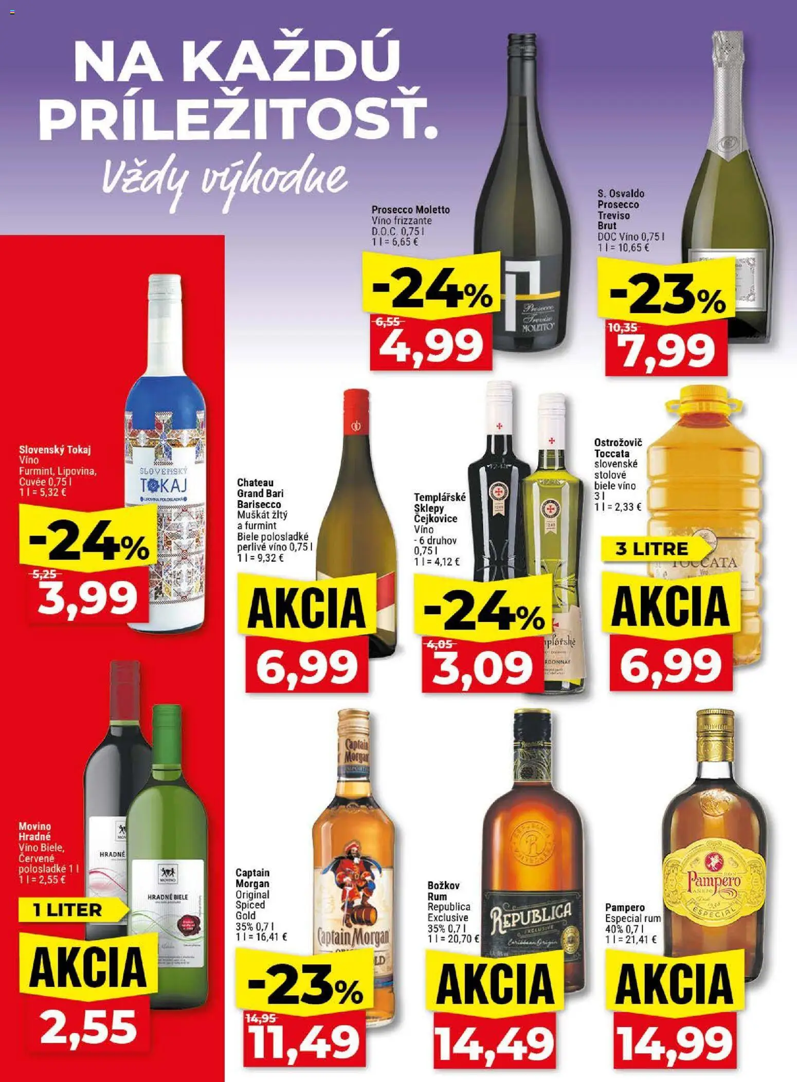 Nové Klas akcie – leták je platný od 13.04.2026 | Strana: 21 | Produkty: Prosecco, Božkov, Perlivé víno, Rum