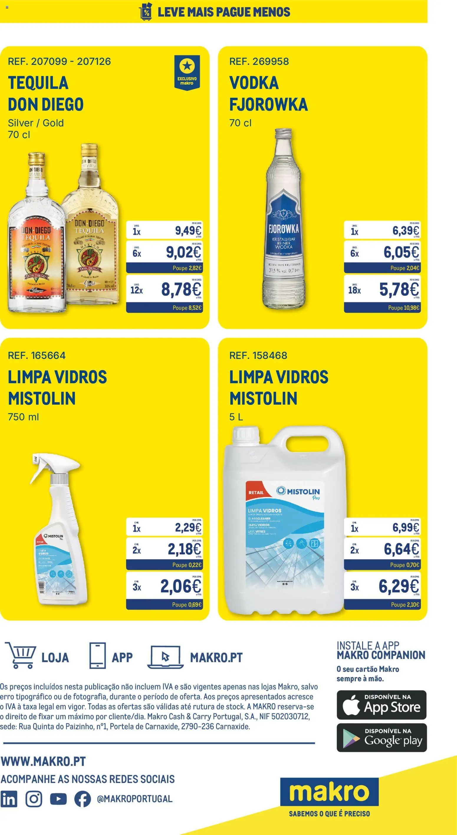 Makro Leve Mais Pague Menos │ válido de 15/10/2026 | Página: 6 | Produtos: Limpa vidros, Tequila, Vodka