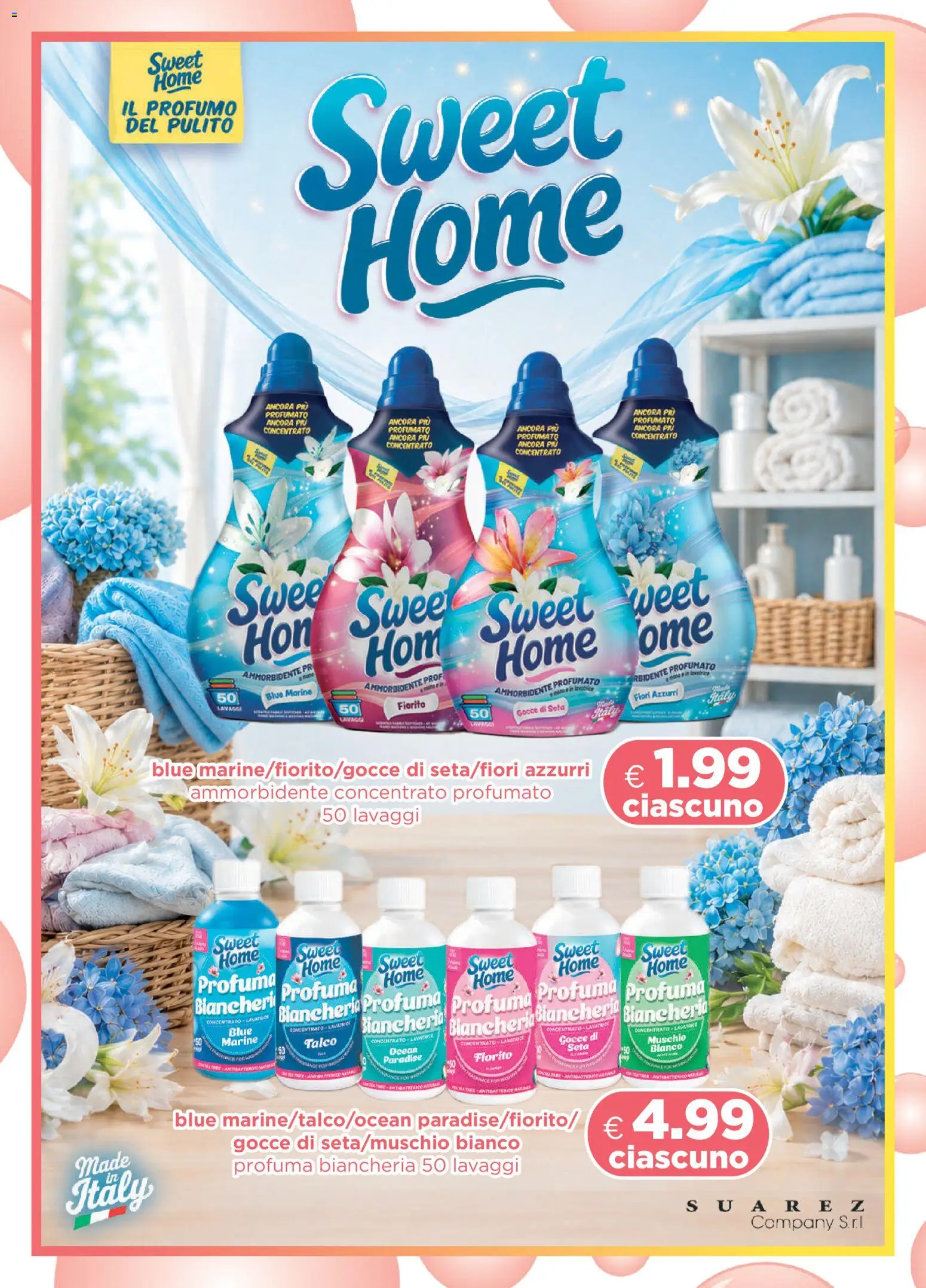 Volantino Acqua e Sapone del 28/06/2026 | Pagina: 4 | Prodotti: Ammorbidente, Talco, Lavatrice, Profumo