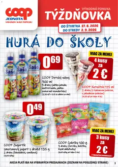 COOP Jednota leták platný od 27.08.2026
