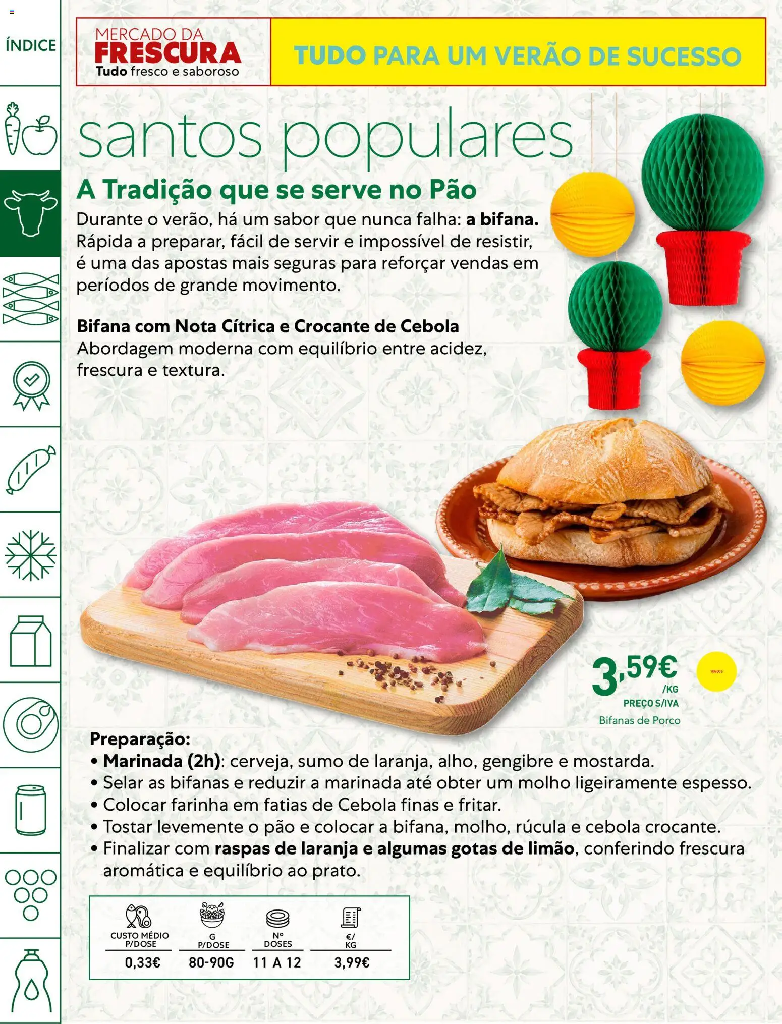 Recheio Horeca │ válido de 09.06.2026 | Página: 4 | Produtos: Rúcula, Cebola, Pão, Sumo