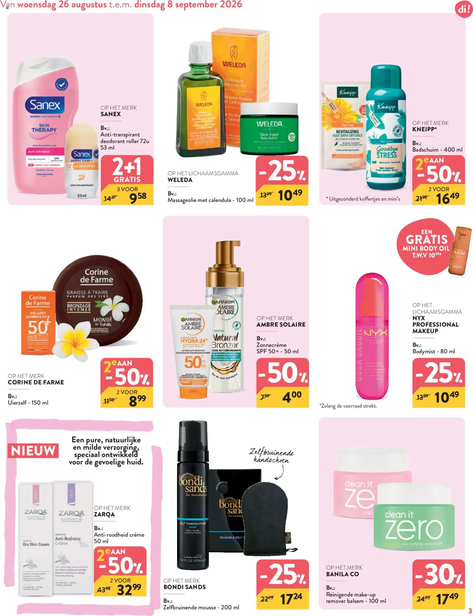 {H1} | Pagina: 3 | Producten: Massageolie, Bronzer, Crème, Badschuim
