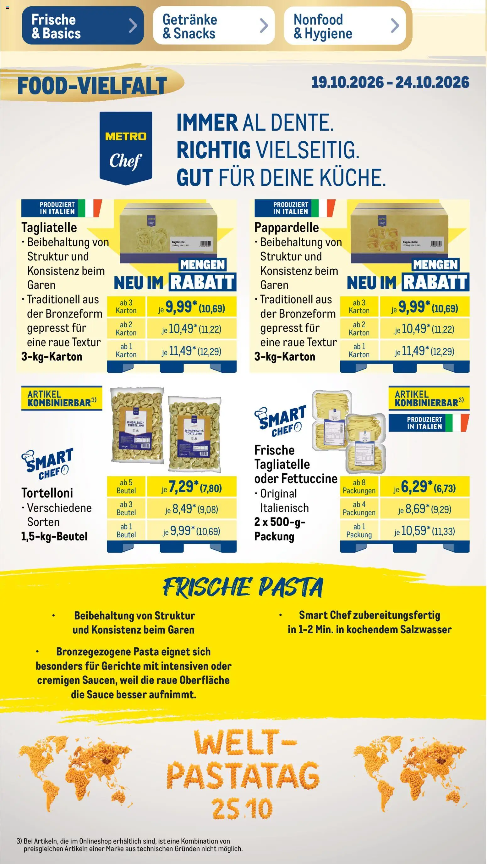 Metro NonFood-Angebote – gültig ab 19.10.2026 | Seite: 47 | Produkte: Gerichte, Pasta, Rindfleisch