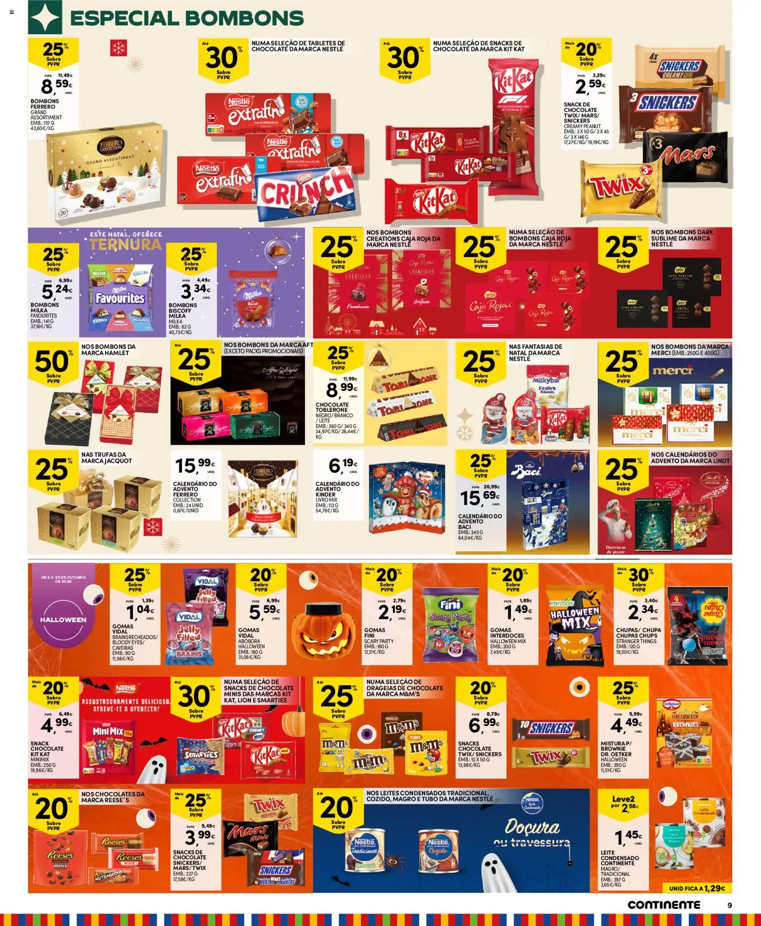 Continente folheto Madeira │ válido de 20/10/2026 | Página: 9 | Produtos: Brownies, Chocolates, Snacks, Nestlé