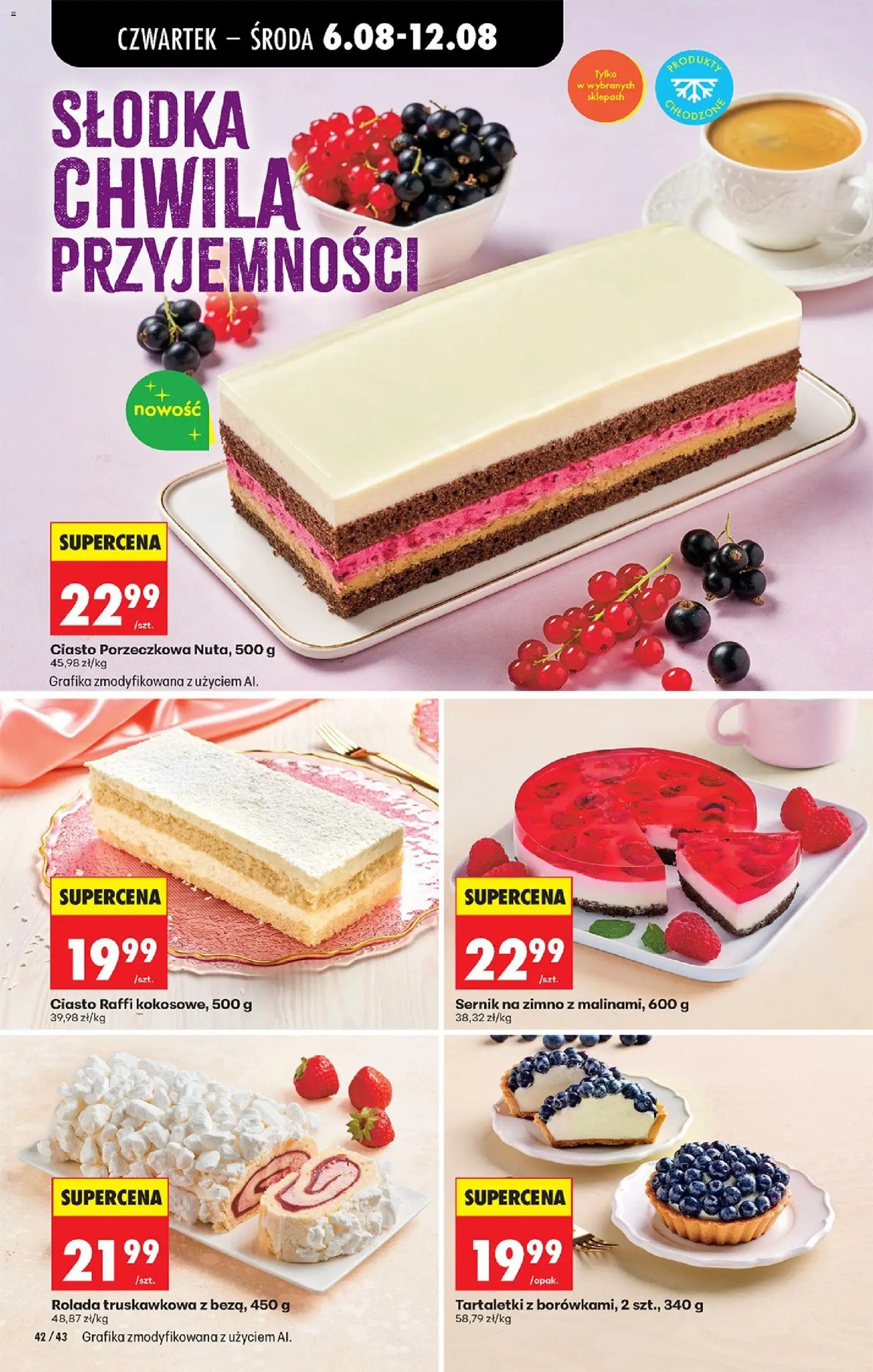 Biedronka gazetka od czwartku od 06.08.2026 | Strona: 68 | Produkty: Rolada, Ciasto, Rolada truskawkowa