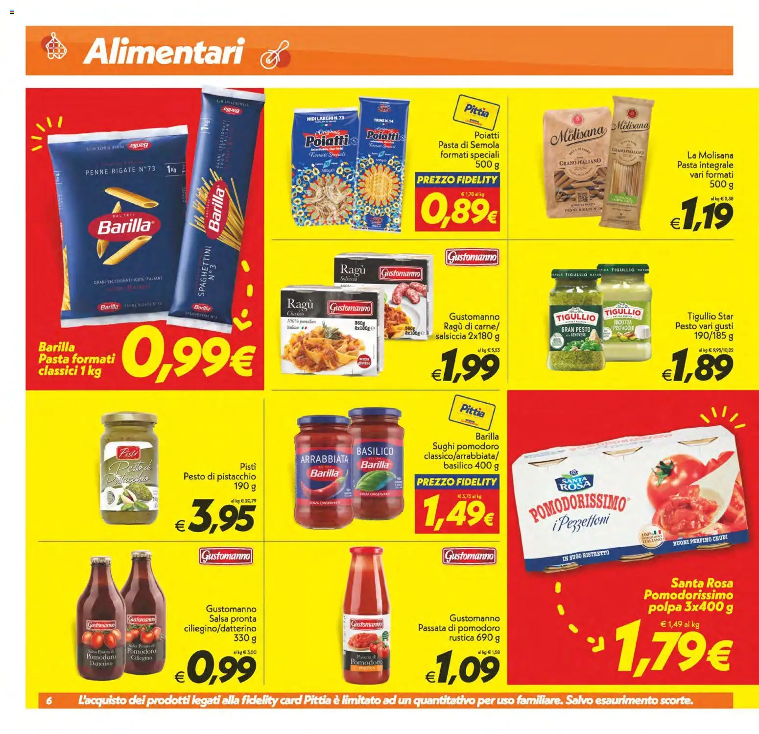Volantino SuperConveniente del 11/09/2026 | Pagina: 6 | Prodotti: Barilla, Basilico, Passata di pomodoro, Ragú
