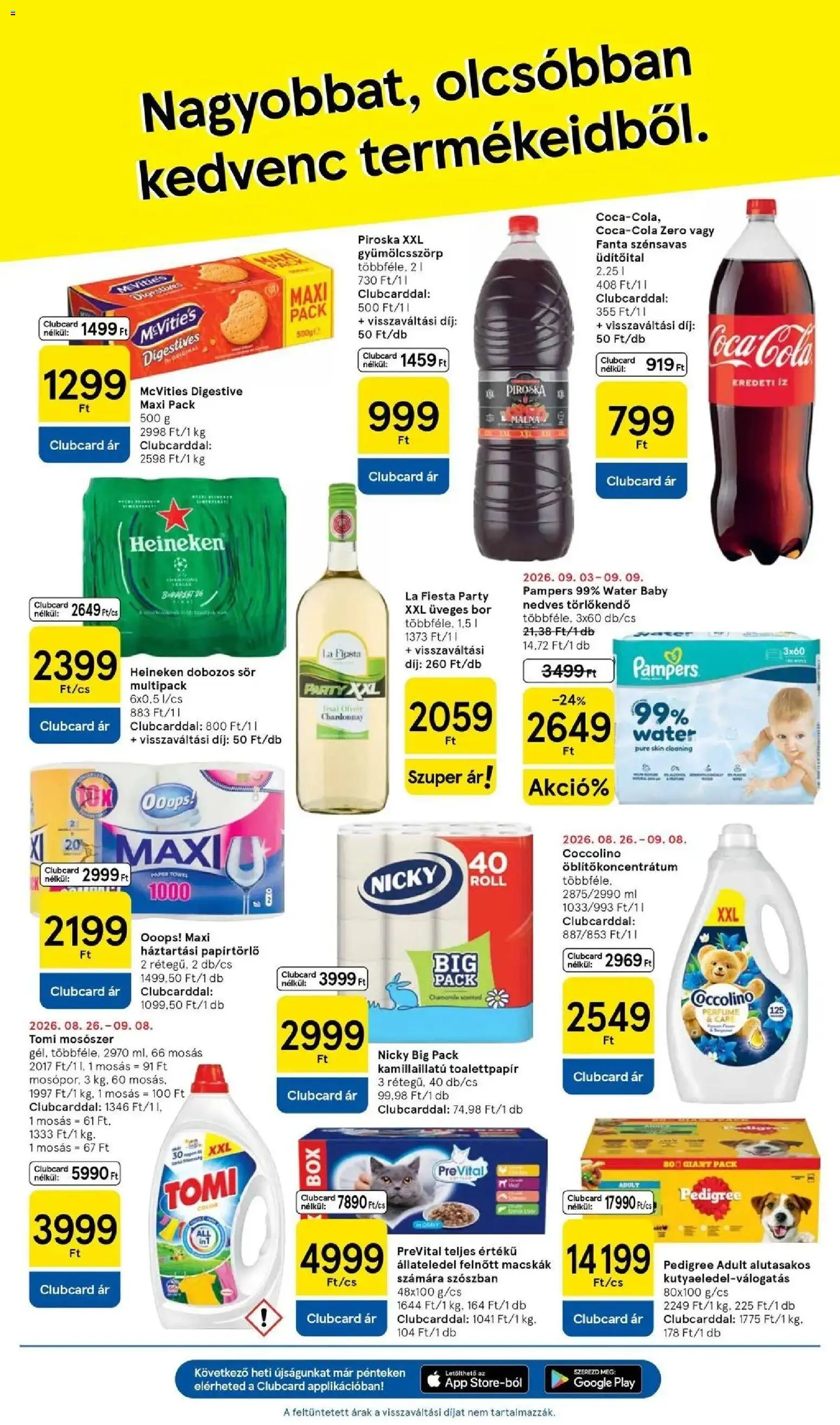 Tesco akciós ujság - amely érvényes a következő dátumtól: 2026.09.03. | Oldal: 11 | Termékek: Fanta, Törlőkendő, Dobozos sör, Állateledel