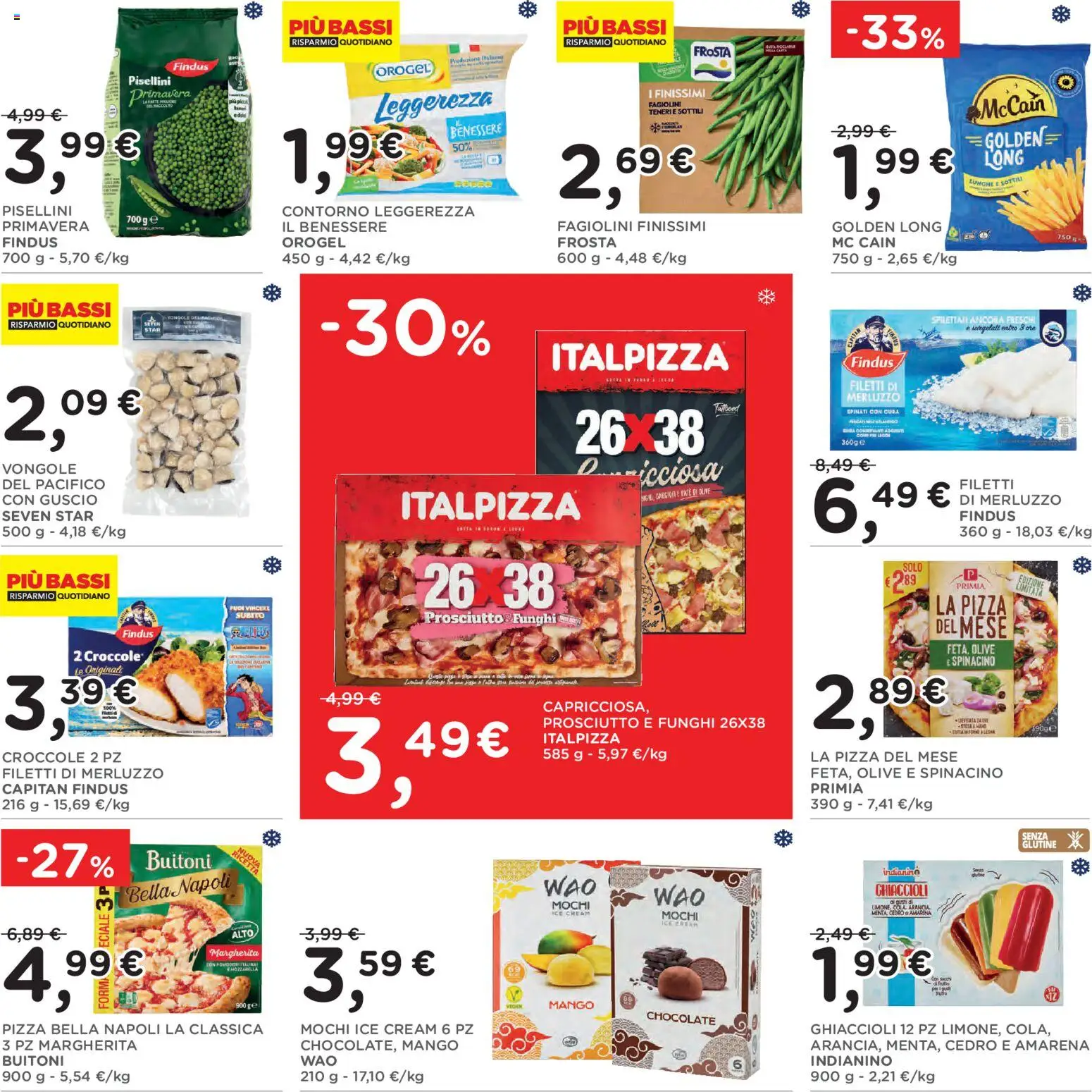 Volantino Poli del 03.06.2026 | Pagina: 20 | Prodotti: Pizza, Ghiaccioli, Merluzzo, Carciofi