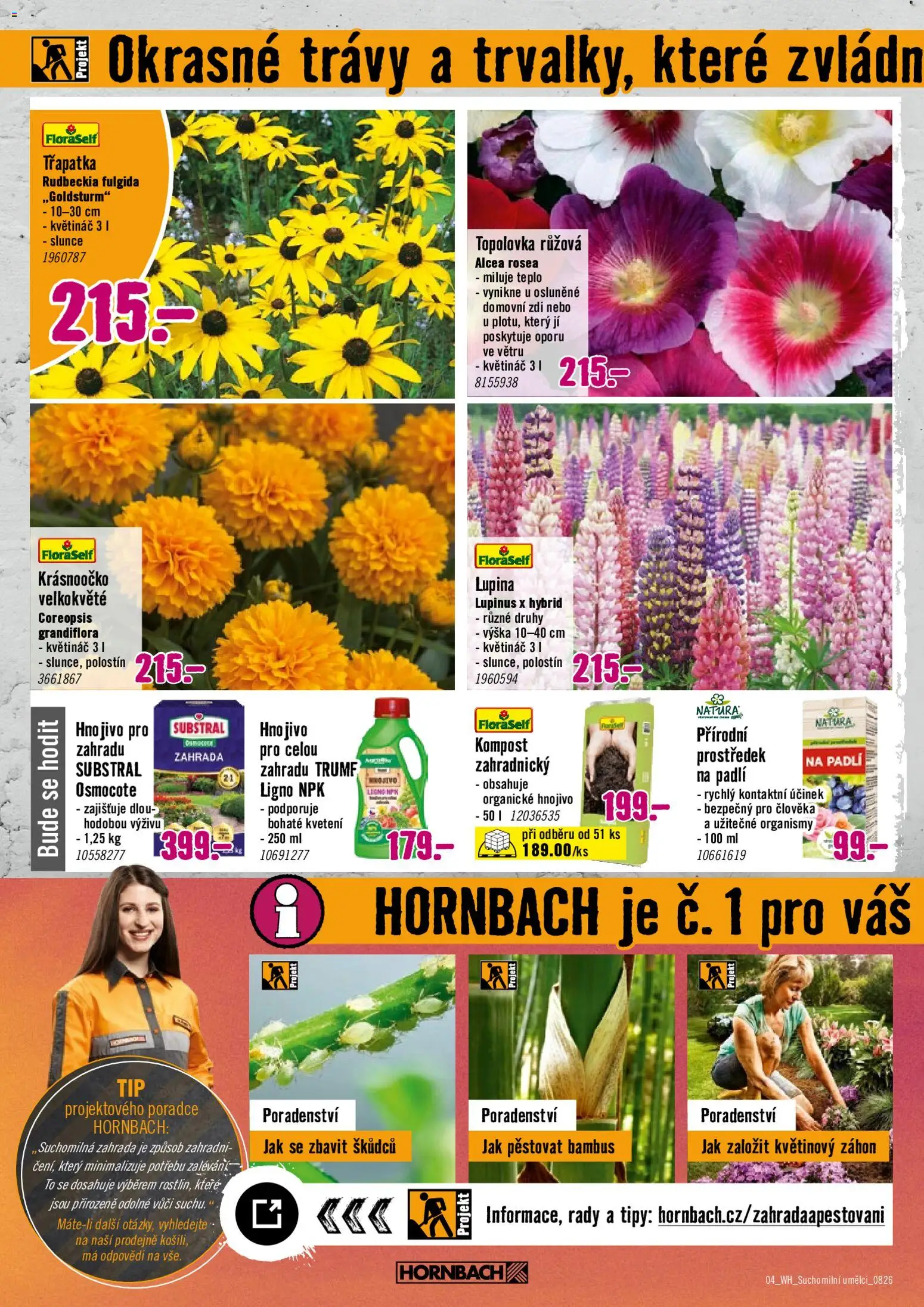 HORNBACH leták - Zelená střecha od 12.08.2026 | Strana: 4 | Produkty: Zahrada, Hnojivo, Květináč