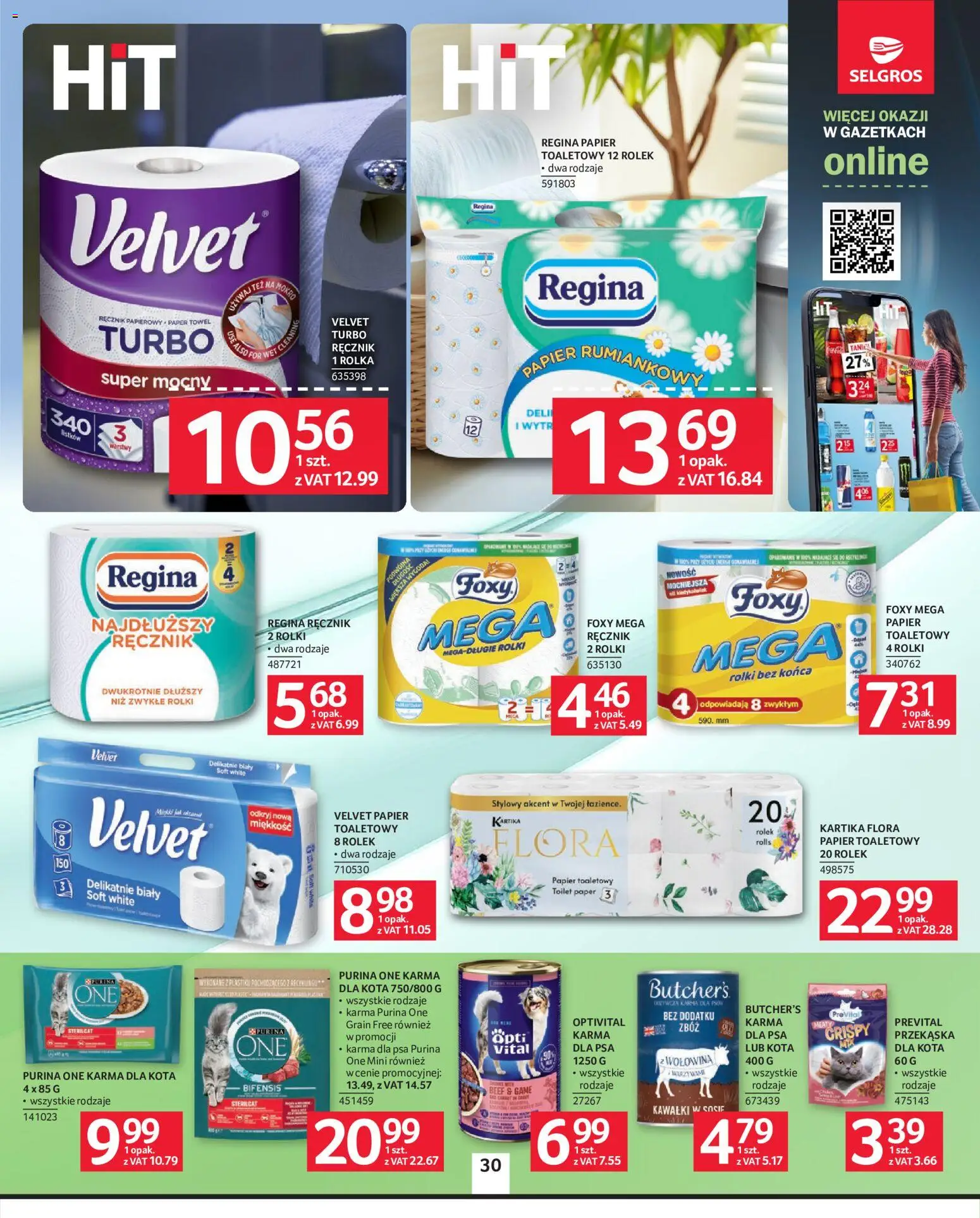 Selgros cash&carry gazetka od 16.07.2026 | Strona: 25 | Produkty: Papier toaletowy, Rolki, Karma dla kota, Ręcznik papierowy