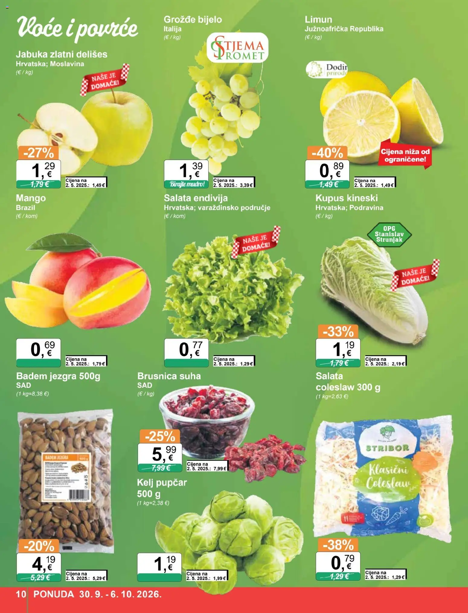 KTC katalog | vrijedi od 30.09.2026 | Stranica: 10 | Proizvodi: Salata, Limun, Badem, Grožđe