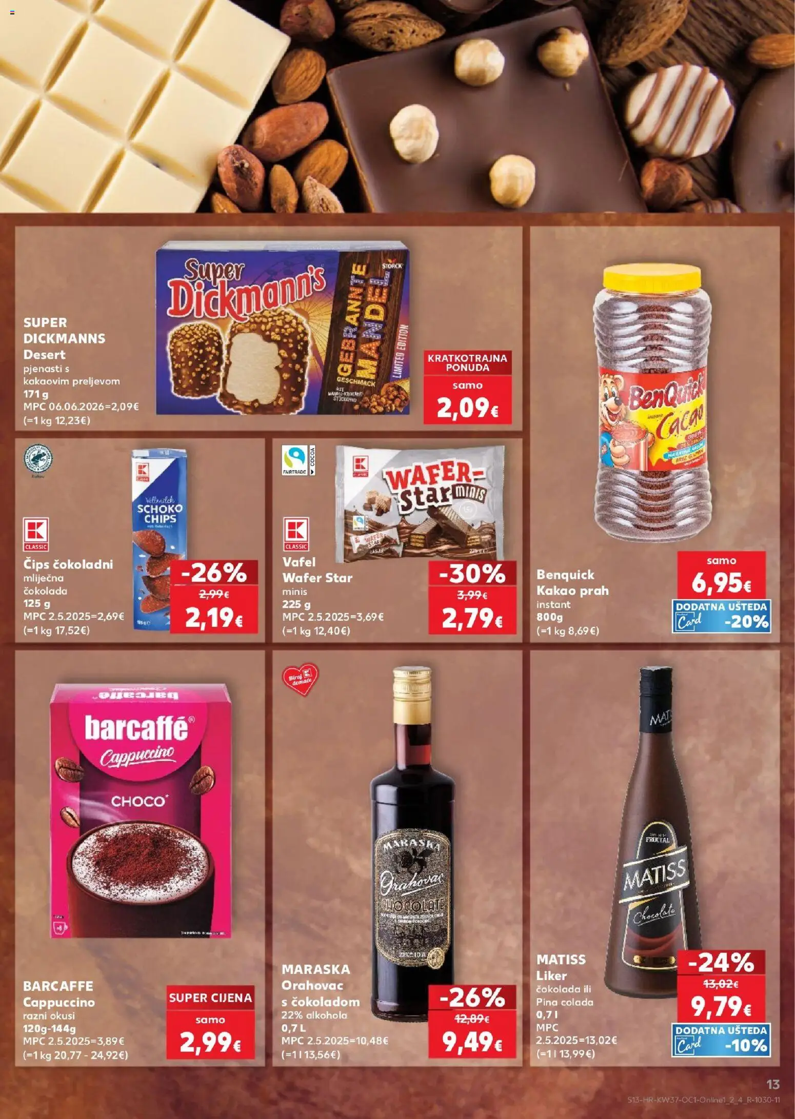 Kaufland katalog | vrijedi od 09.09.2026 | Stranica: 13 | Proizvodi: Chips, Barcaffe, Čips, Kakao