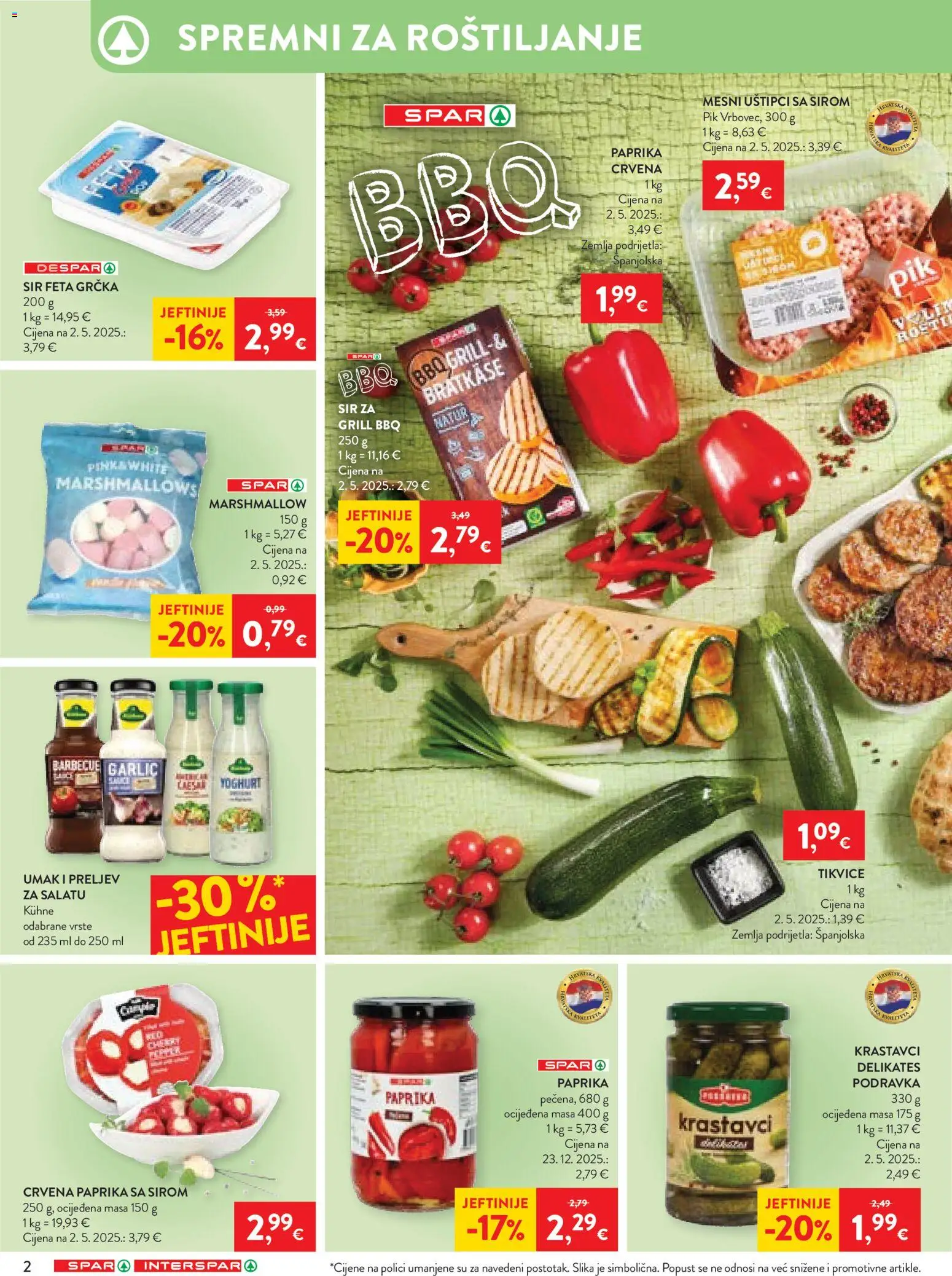 Spar katalog | vrijedi od 22.04.2026 | Stranica: 2 | Proizvodi: Feta, Sir, Podravka, Umak