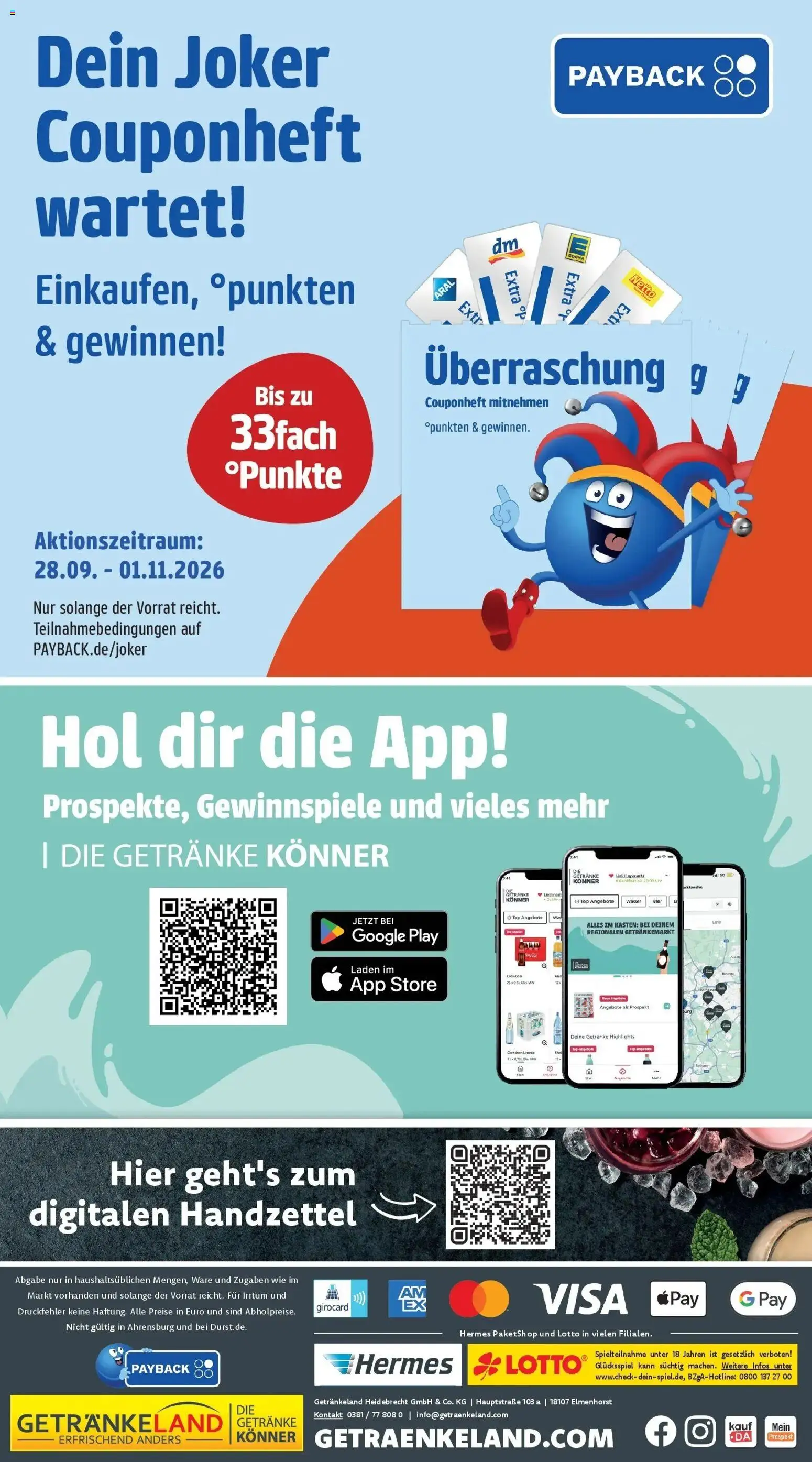 Getränkeland Prospekt Neustrelitz (ab 28.09.2026) zum Blättern | Seite: 8 | Produkte: Top, Wasser, Limette, Uhr