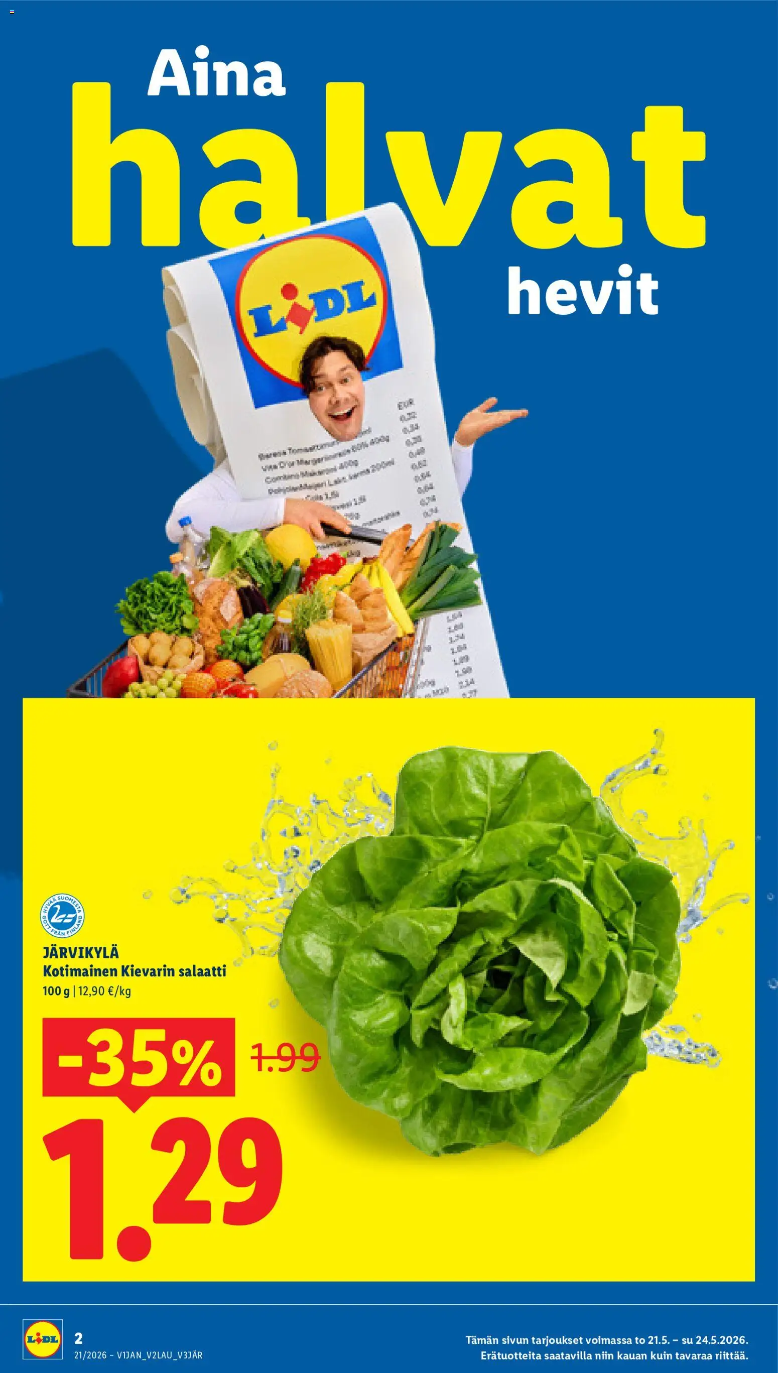 Lidl tarjoukset - Helsinki – voimassa 21.05.2026 alkaen | Sivu: 2 | Tuotteet: Salaatti