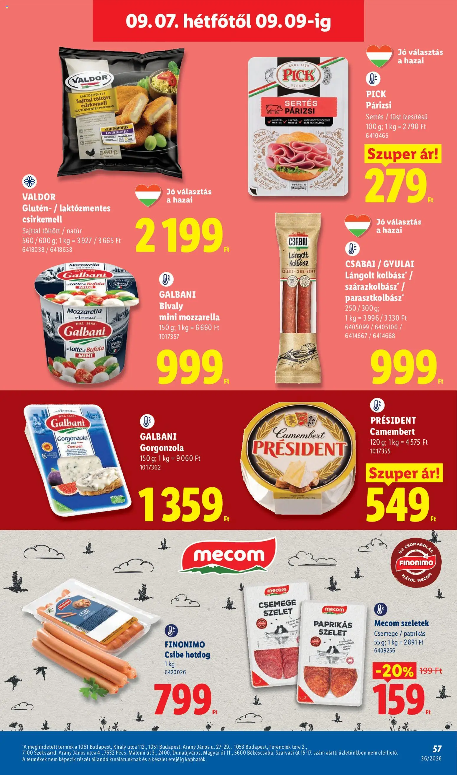 Lidl akciós ujság - amely érvényes a következő dátumtól: 2026.09.03. | Oldal: 57