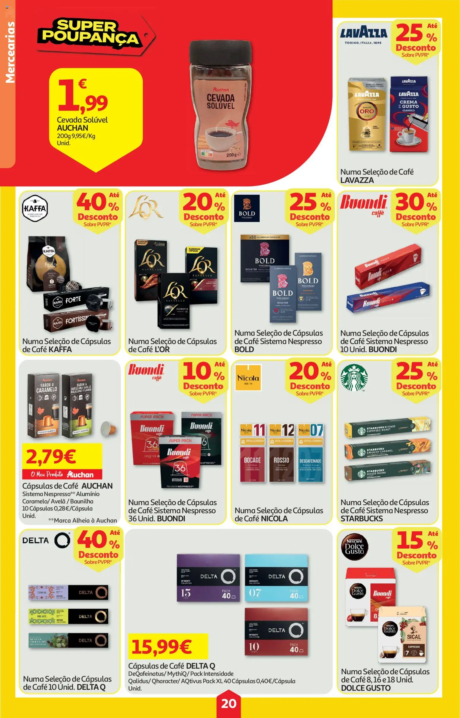 Auchan folheto │ válido de 04.06.2026 | Página: 20 | Produtos: Delta q, Nespresso, Café, Dolce gusto