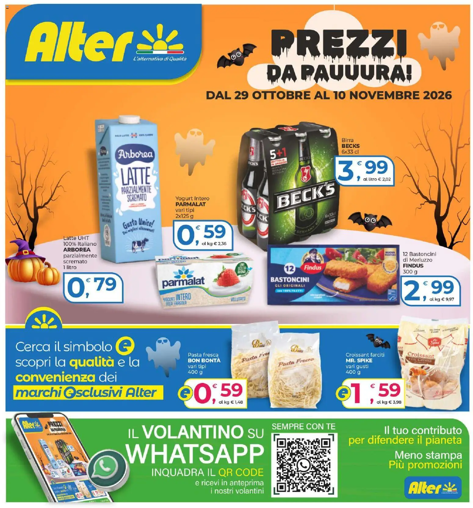 Volantino Alter Discount del 29/10/2026 | Pagina: 1 | Prodotti: Crema, Tè, Stampa, Bottiglia