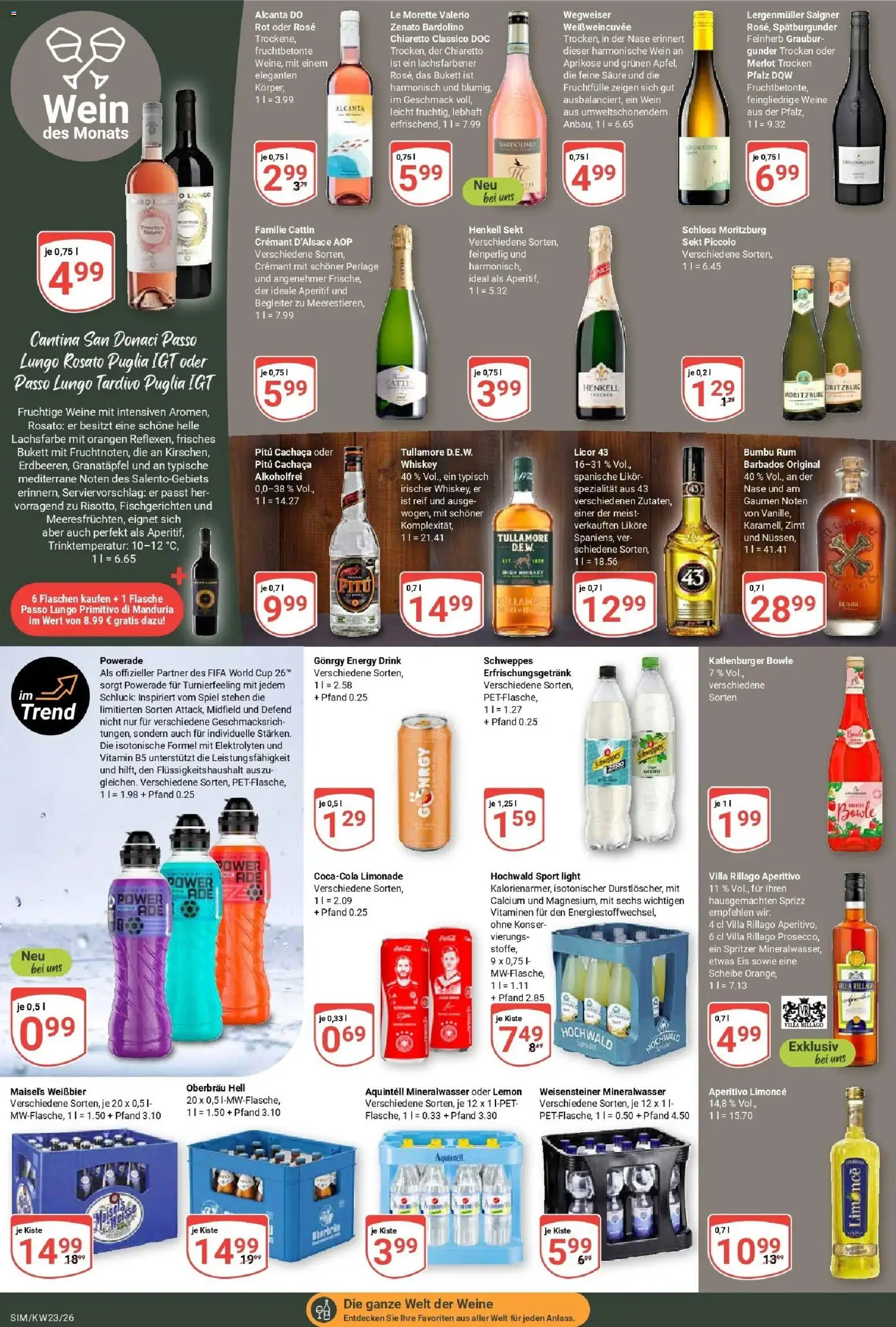 Globus Prospekt Simmern – gültig ab 01.06.2026 | Seite: 14 | Produkte: Spiel, Merlot, Mineralwasser, Powerade