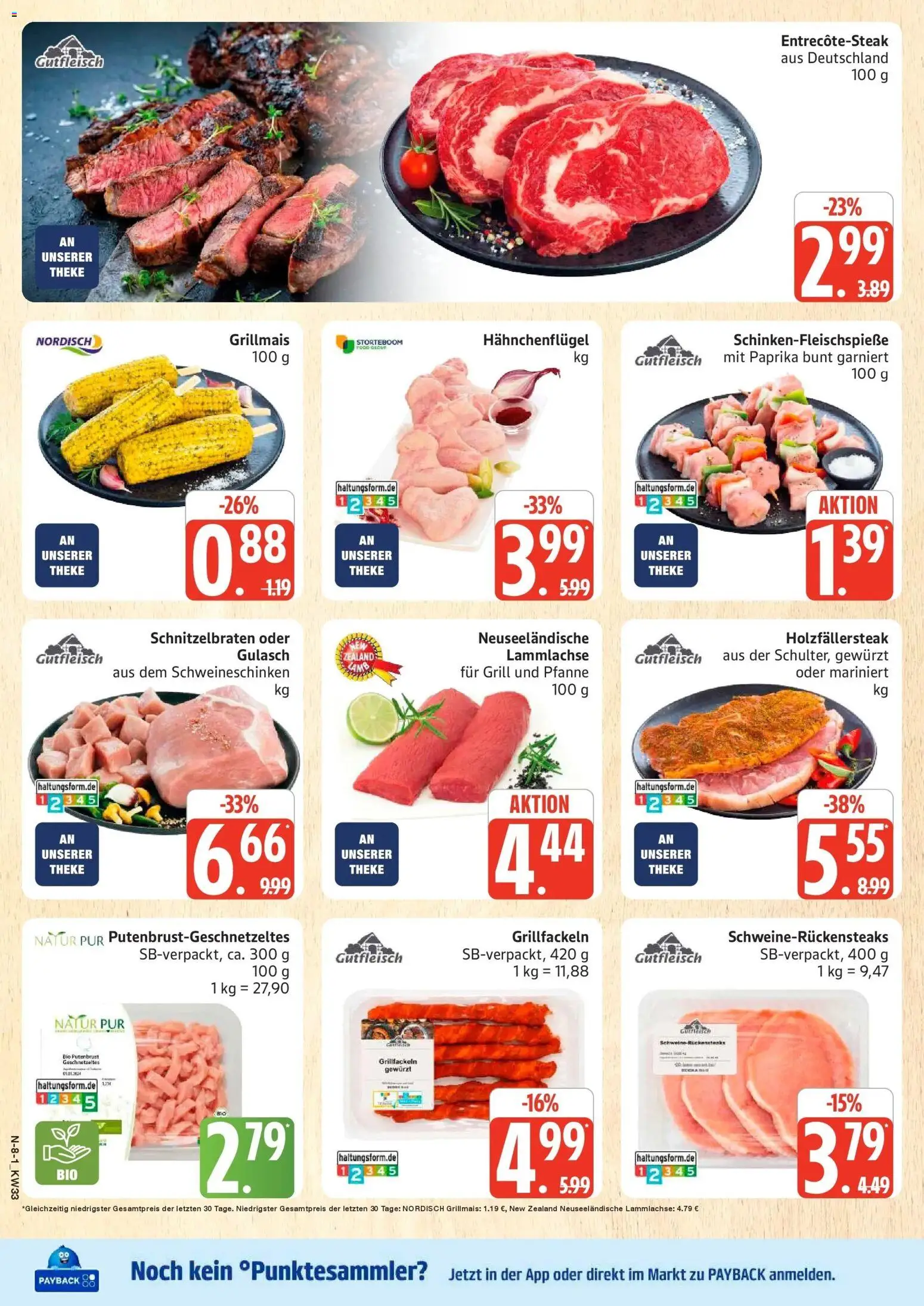 Edeka Prospekt Schleswig (ab 10.08.2026) » Angebote Online | Seite: 8 | Produkte: Putenbrust, Theke, Paprika, Gulasch